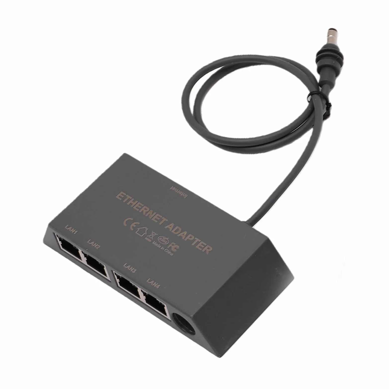 Adattatore Ethernet 4 Porte, Plug and Play Gigabit per Desktop | Materiale ABS, Compatto per Piccoli Uffici, Uso Marino, Configurazione del Driver Necessaria, Connessione Cablata Stabile
