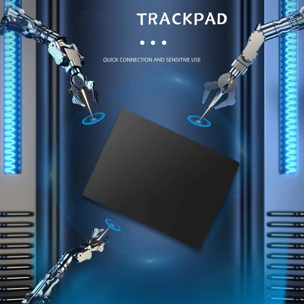 Trackpad Multi-Touch con USB, mouse sottile per computer desktop/laptop/notebook, nero