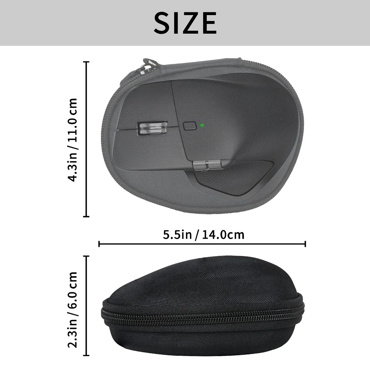 Custodia protettiva per mouse Logitech MX Master 4/MX Master 3, antiurto, antipolvere, impermeabile (nero)