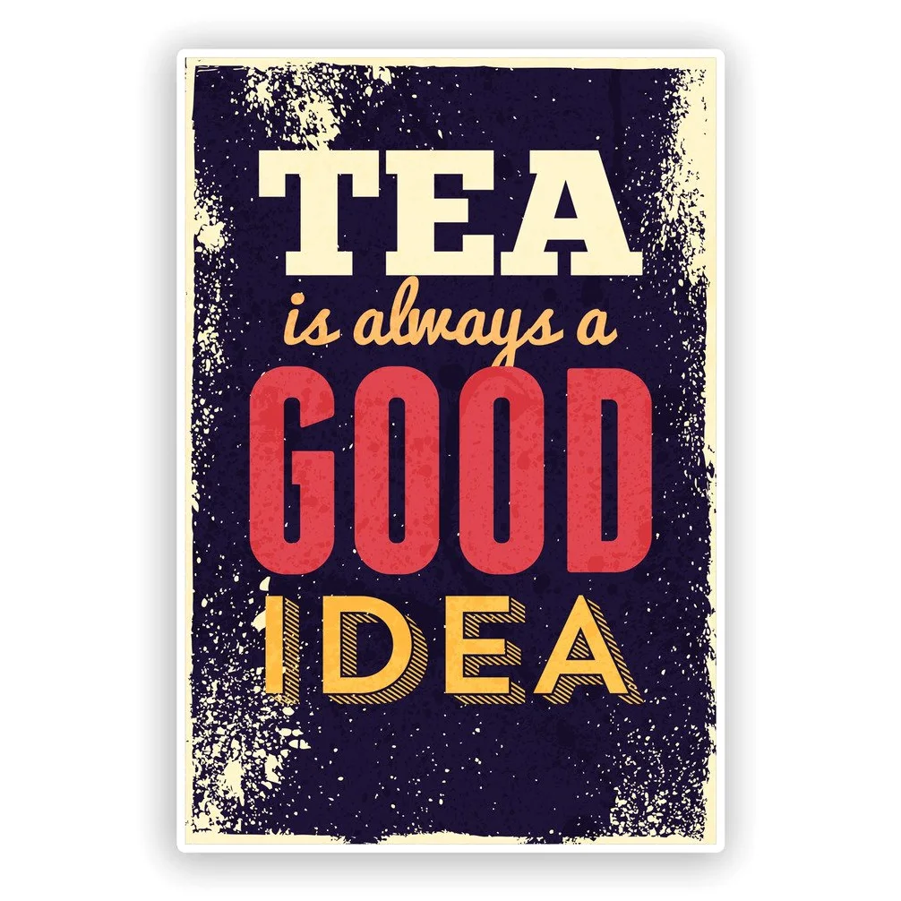 2 x 30cm/300mm Tea è sempre una buona idea Adesivi vinilici British #7520