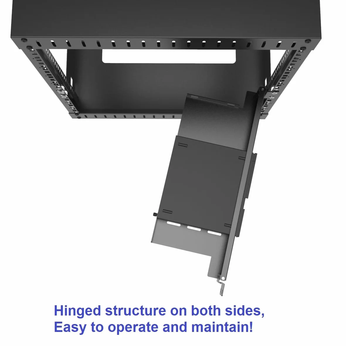 Supporto a rack per rack Dell OptiPlex Micro Form Factor Case-1U incernierato per server rack con connessioni di rete di facile accesso in armadi di rete o server rack da 19"