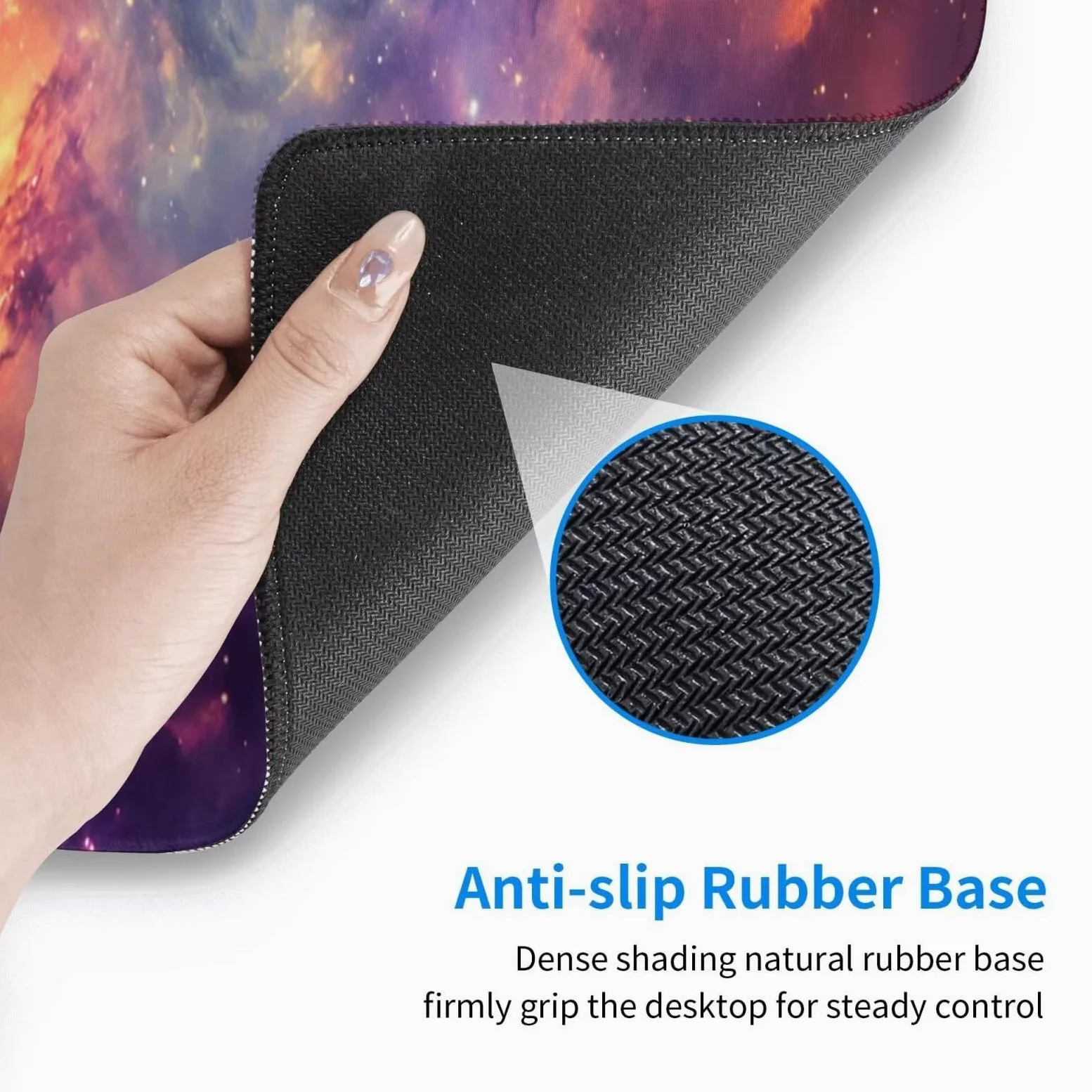 Tappetino Mouse, Tappetino Mouse Gaming Grande XXL 1500x800x3mm Tappetino Scrivania Mouse Pad, Base in Gomma Antiscivolo, Bordi Cuciti,Lavabile, Mousepad per Ufficio e Gaming (Dreamy Universe) R-512