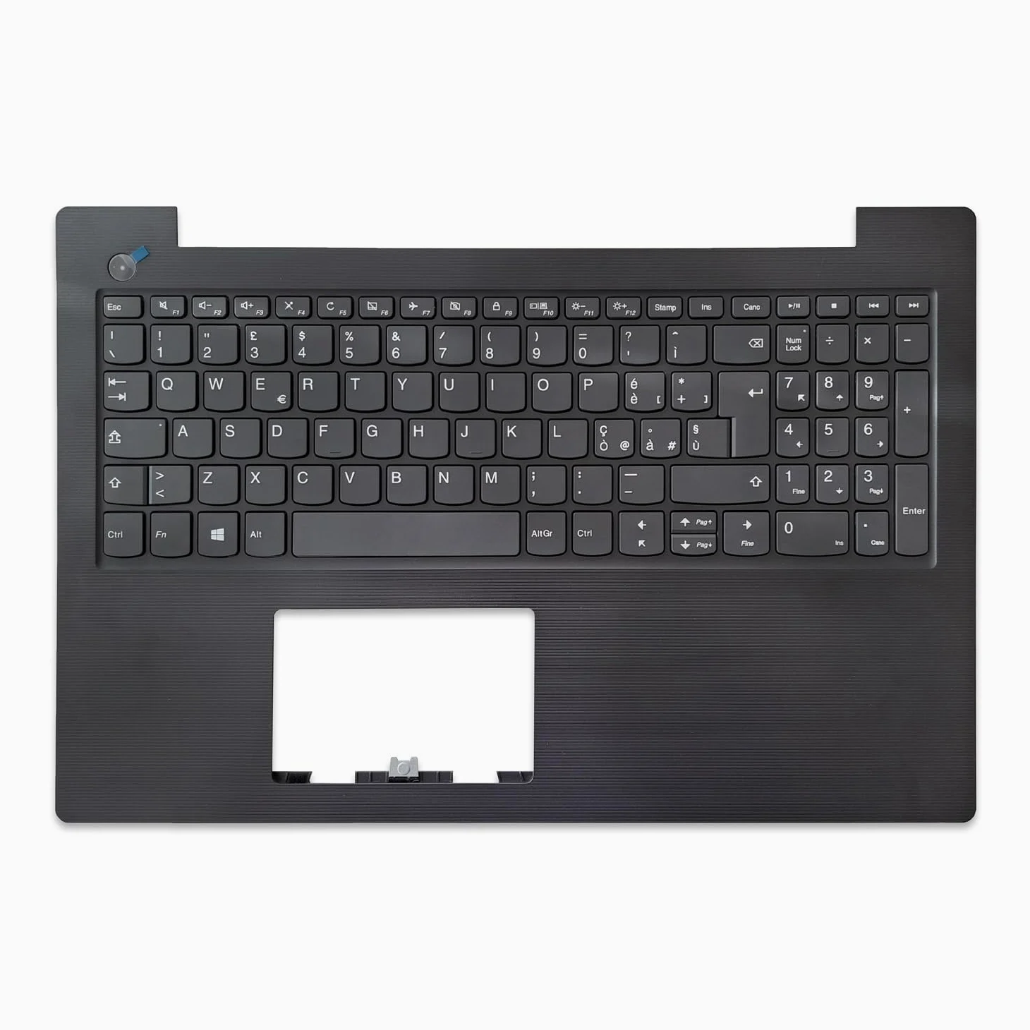 new net - Top Case Palmrest con Tastiera Compatibile con Notebook Lenovo 5CB0R28215 [Frame Colore Iron Grey - Senza touchpad - Layout ITA]
