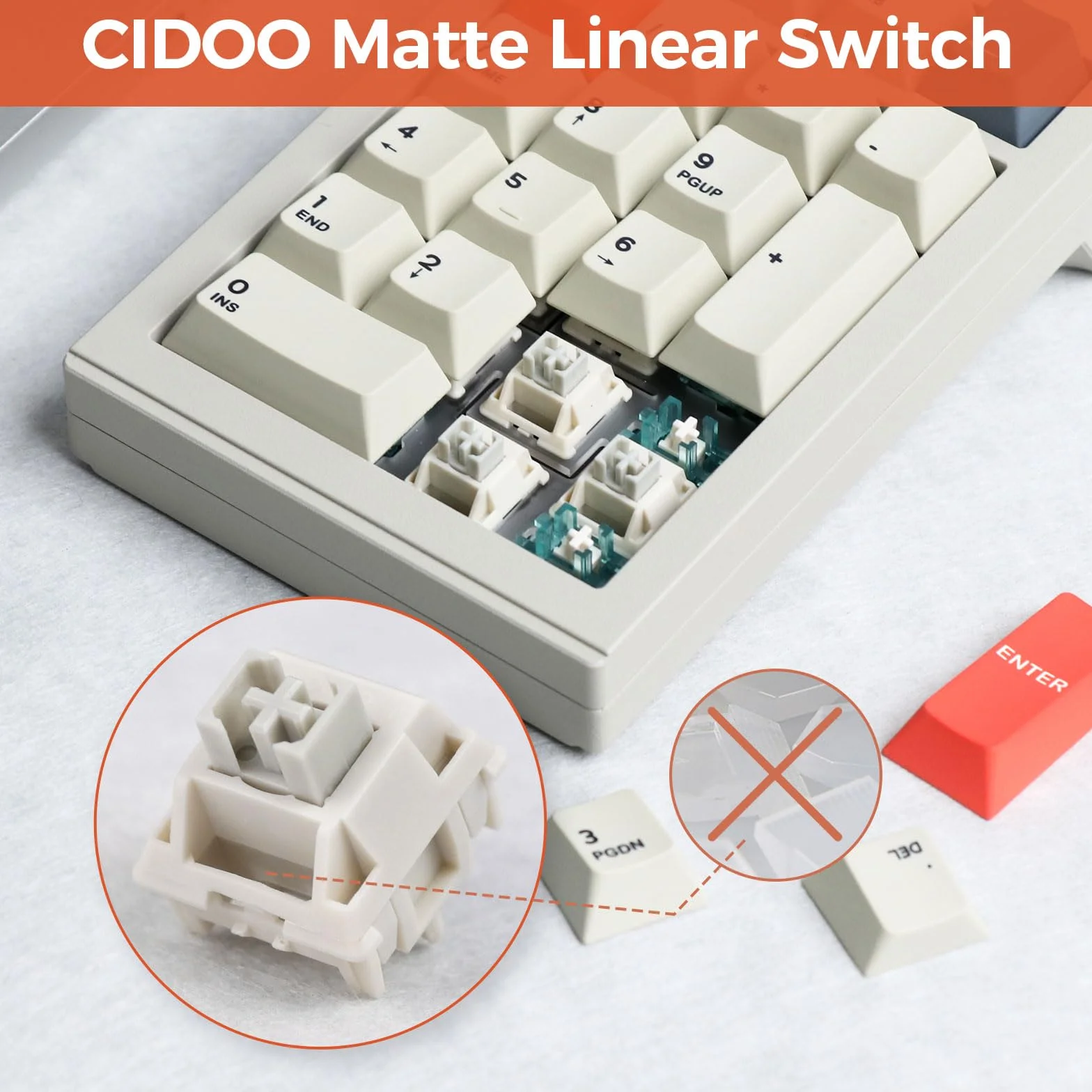 EPOMAKER CIDOO V21 Tastiera Numerica a Guarnizione, Programmabile VIA, Tastierino Numerico Sostituibile a Caldo Bluetooth 5.0/2.4ghz/Wired con Custodia in Lega di Alluminio, Schiuma Poron per E-sport