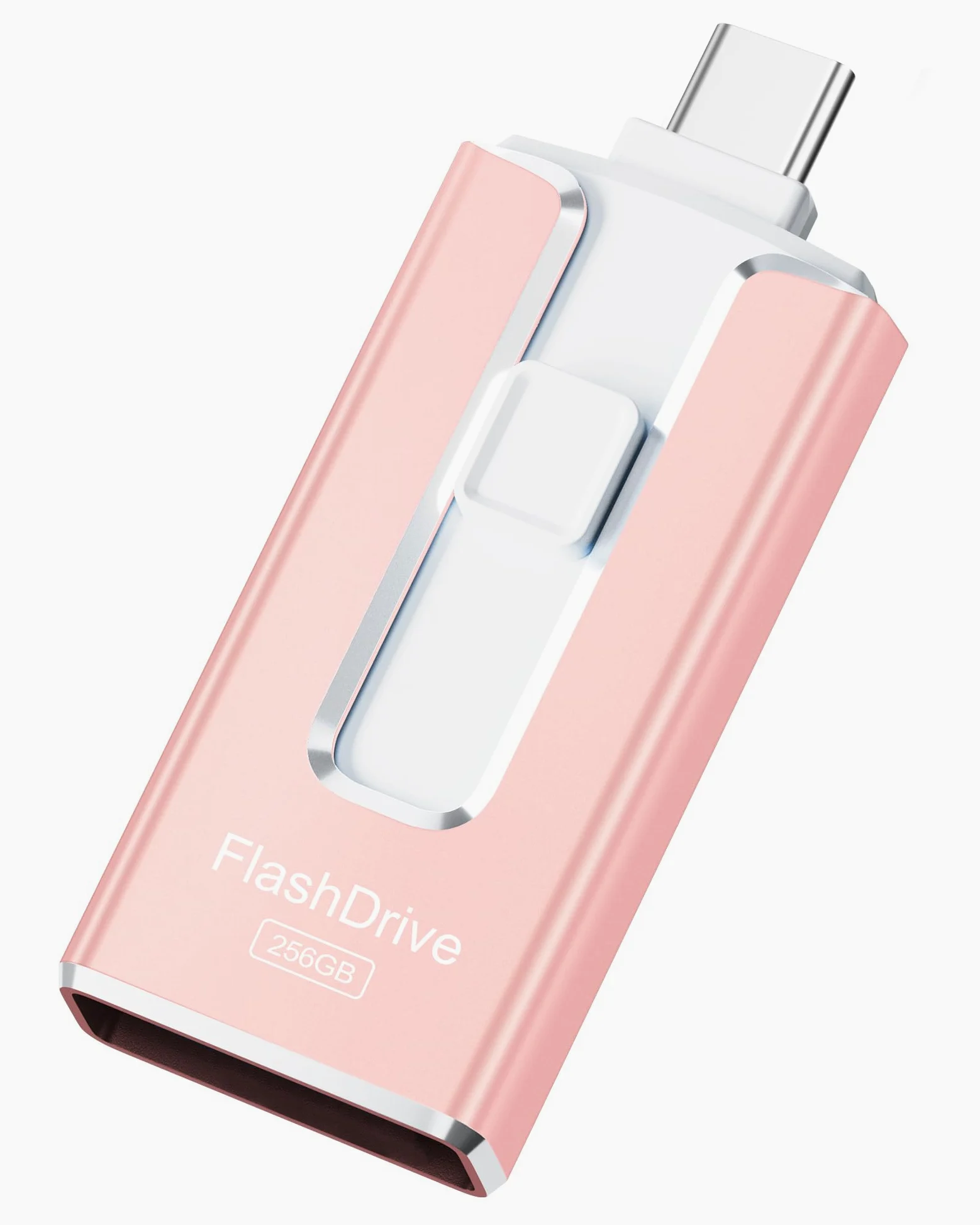 Chiavetta USB 3 in 1 certificata MFi per archiviazione di foto e video (rosa)