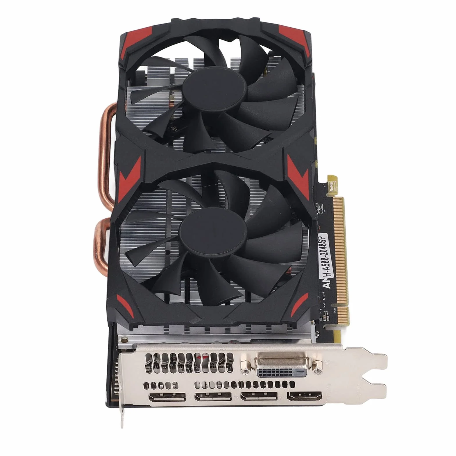 VBESTLIFE Scheda Grafica RX-580, Scheda Video da Gioco per PC Desktop a Basso Rumore da 8 GB GDDR5 256BIT, PCIE 3.0 16X, Doppia Ventola di Raffreddamento, Supporto per DirectX 12
