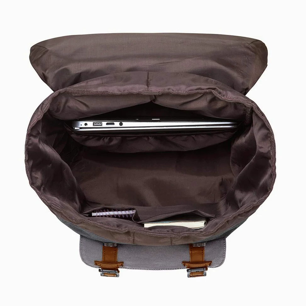 KAUKKO Zaino in nylon per Computer Portatile da 15", Casual retrò Viaggi Trekking Backpack