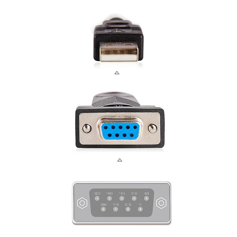Cooso - Cavo adattatore da USB a RS232, da USB 2.0 maschio a seriale (9 pin) DB-9 RS-232 femmina (chipset FTDI) nero Nero 1.5meters