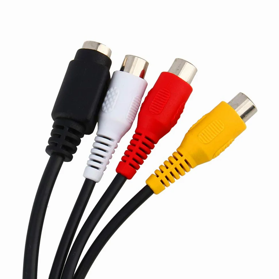 PUSOKEI Ad alte prestazioni VGA SVGA a S-video 3 AV TV Adattatore convertitore connettore cavo per PC portatile