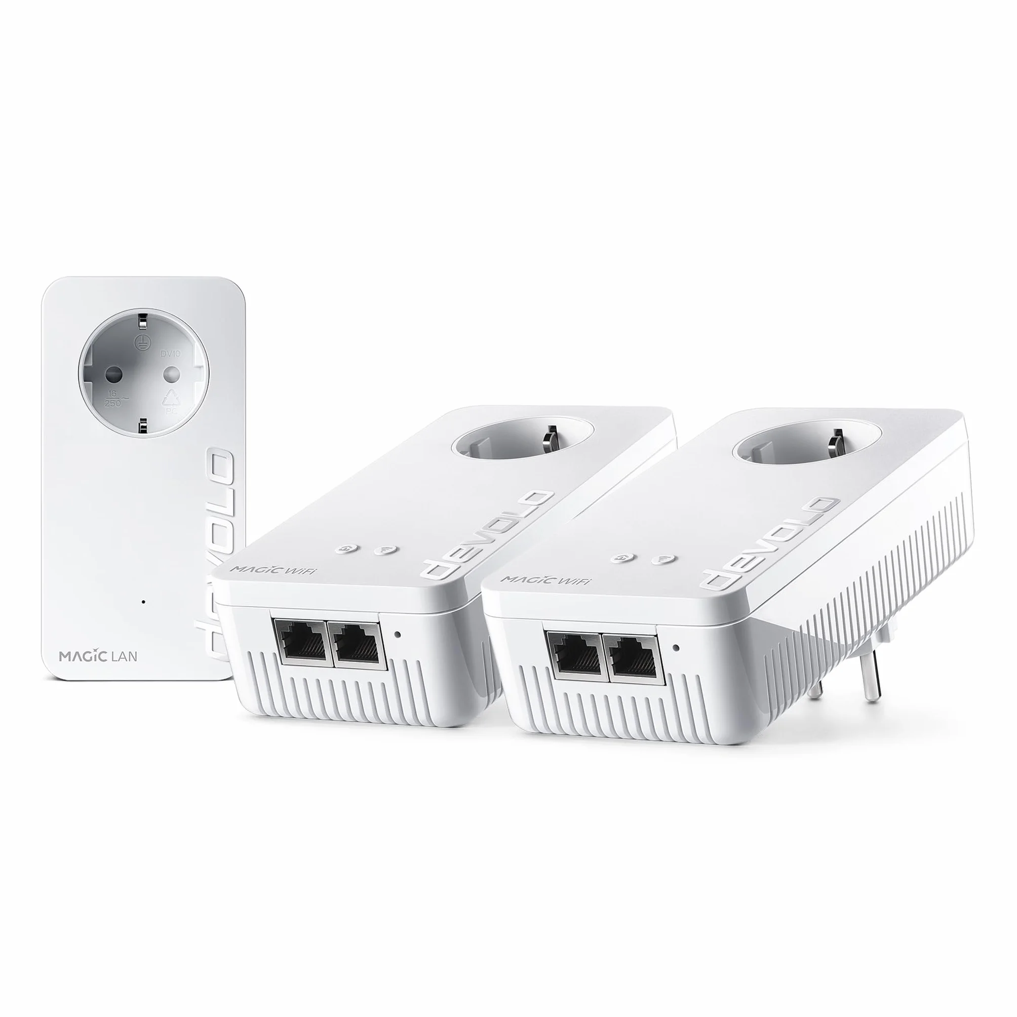 devolo Magic 2 Kit WiFi 6 Multiroom Adattatore Powerline WLAN, fino a 2400 Mbit/s, presa Wi-Fi in rete, 2 x Gigabit LAN, punto di accesso, dLAN 2.0, bianco