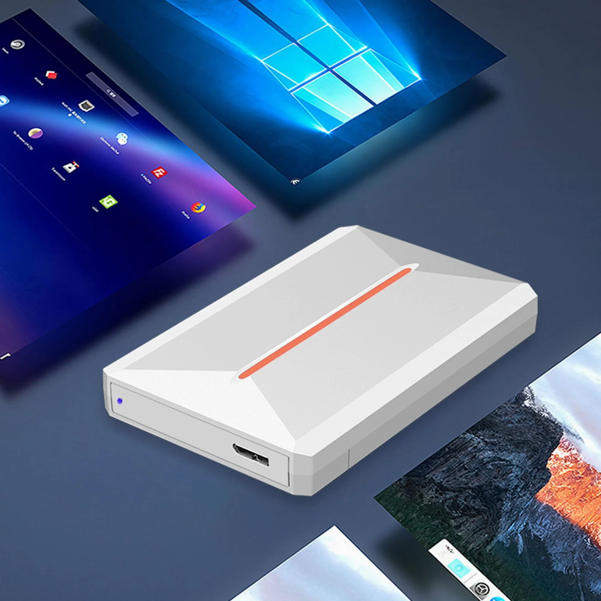 Alloggiamento per disco rigido, USB 3.0 5Gbps ad alta velocità, sottile, portatile, HDD SSD Case Plug and Play per HDD e SSD SATA da 2,5 pollici
