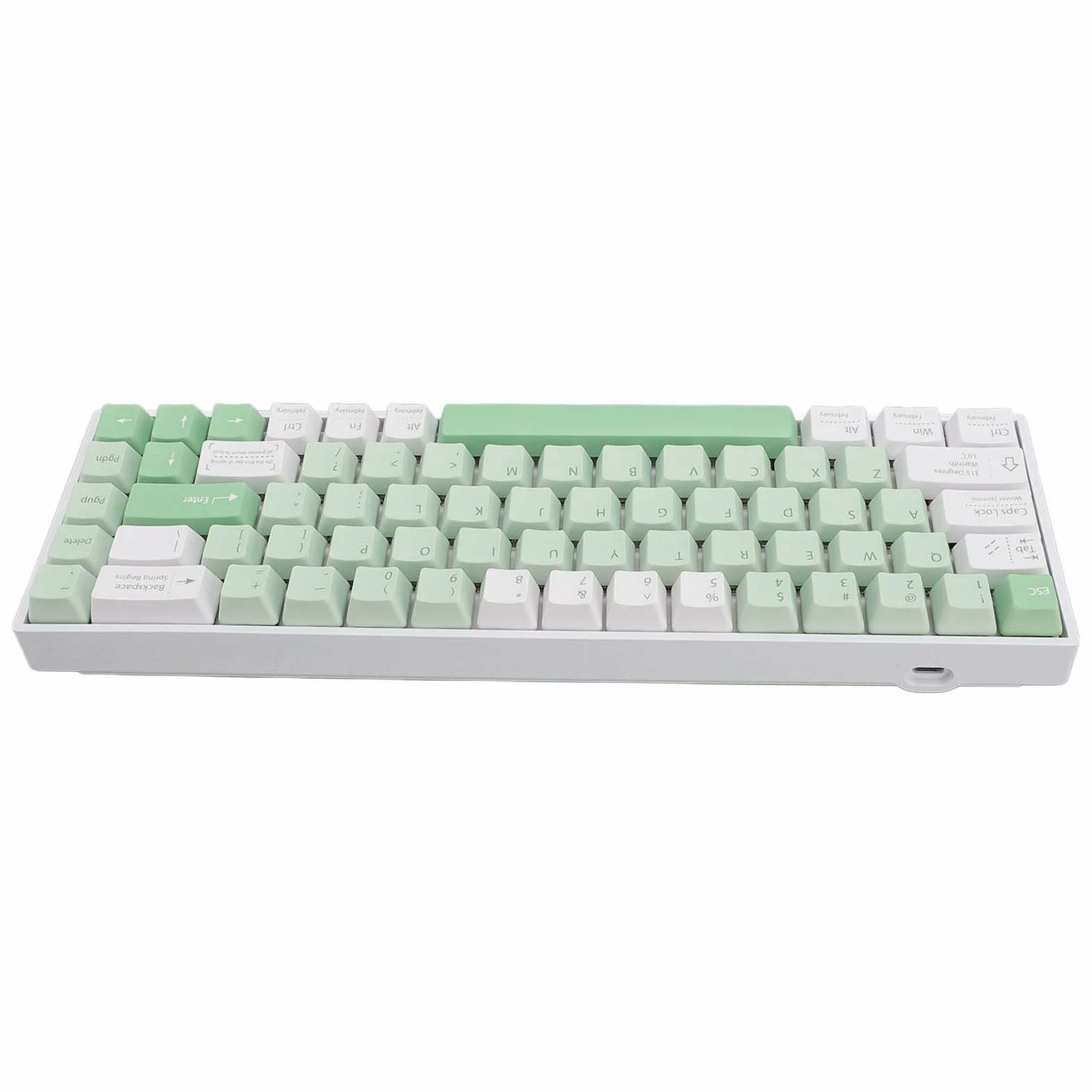 AMONIDA Tastiera Meccanica Wireless Compatta a 68 Tasti con Illuminazione RGB e Bluetooth per Giocatori e Professionisti Custodia Bianca