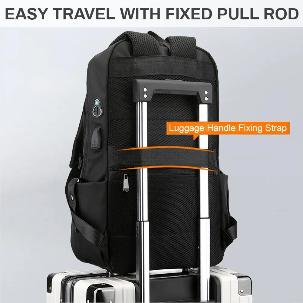 Aucuu Zaino Porta PC, 14" Uomo Laptop Borsa per PC Portatile, Zaino Laptop con Tasche Multiple, Zaini Impermeabile da Uomo, per Scuola, Lavoro, Viaggio