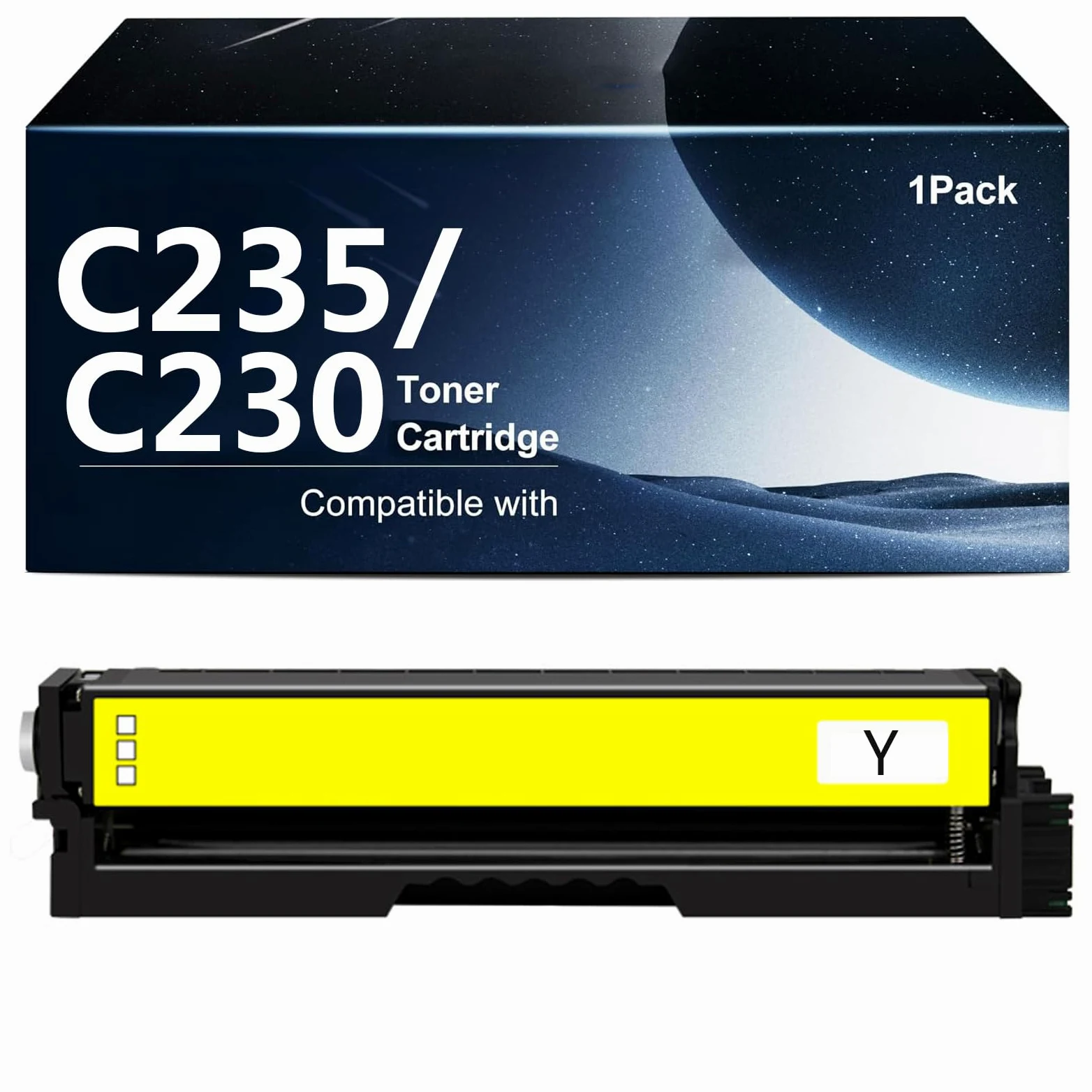 C230/235 Sostituzione della Cartuccia del Toner Compatibile Stampante per Xerox C230/C235, Cartuccia Toner Ad Alta capacità Nera (1500/3000 Pagine),Yellow-2500pages