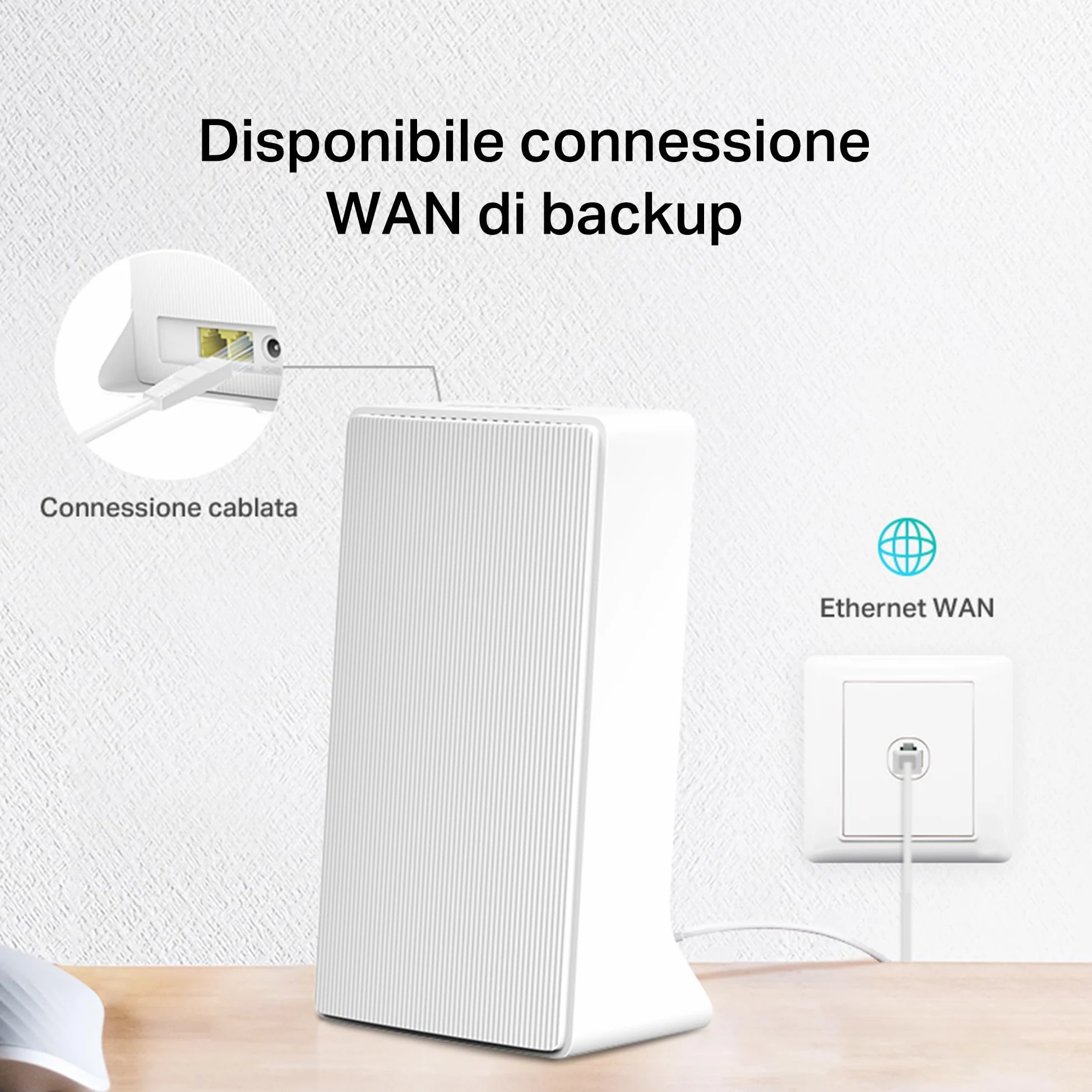 Mercusys TP-Link MB230-4G Router 4G+ Cat6 LTE, Wireless AC1200Mbps Dual-Band, WiFi Router with Sim, LAN/WAN Port, 4G Sim Modem, Without Configuration, External Antenna Ports