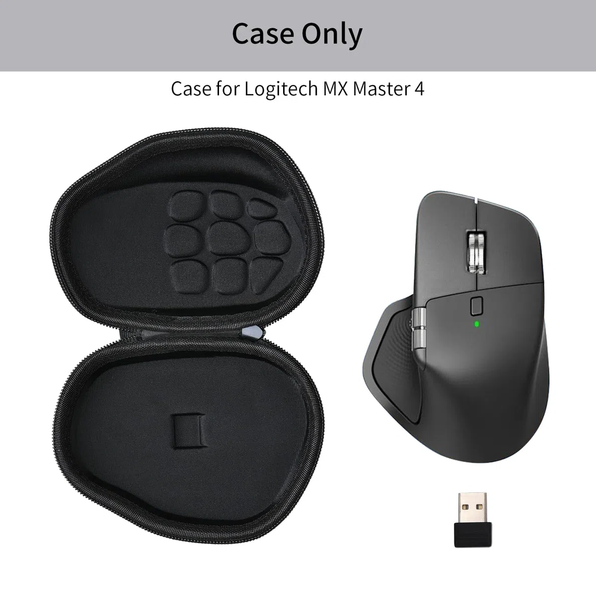 Custodia protettiva per mouse Logitech MX Master 4/MX Master 3, antiurto, antipolvere, impermeabile (nero)