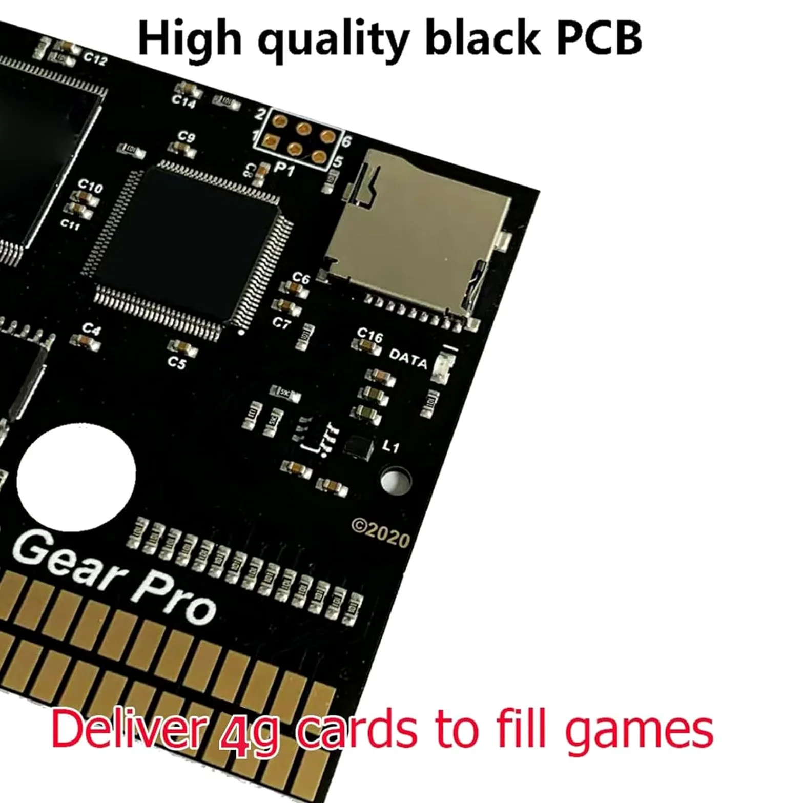 Fabater Carrello Flash, Cartuccia di Gioco Flash 600 in 1 con Memoria Integrata da 4 GB, Supporto per Console GG Game Gear, Sistemi SMS e SG