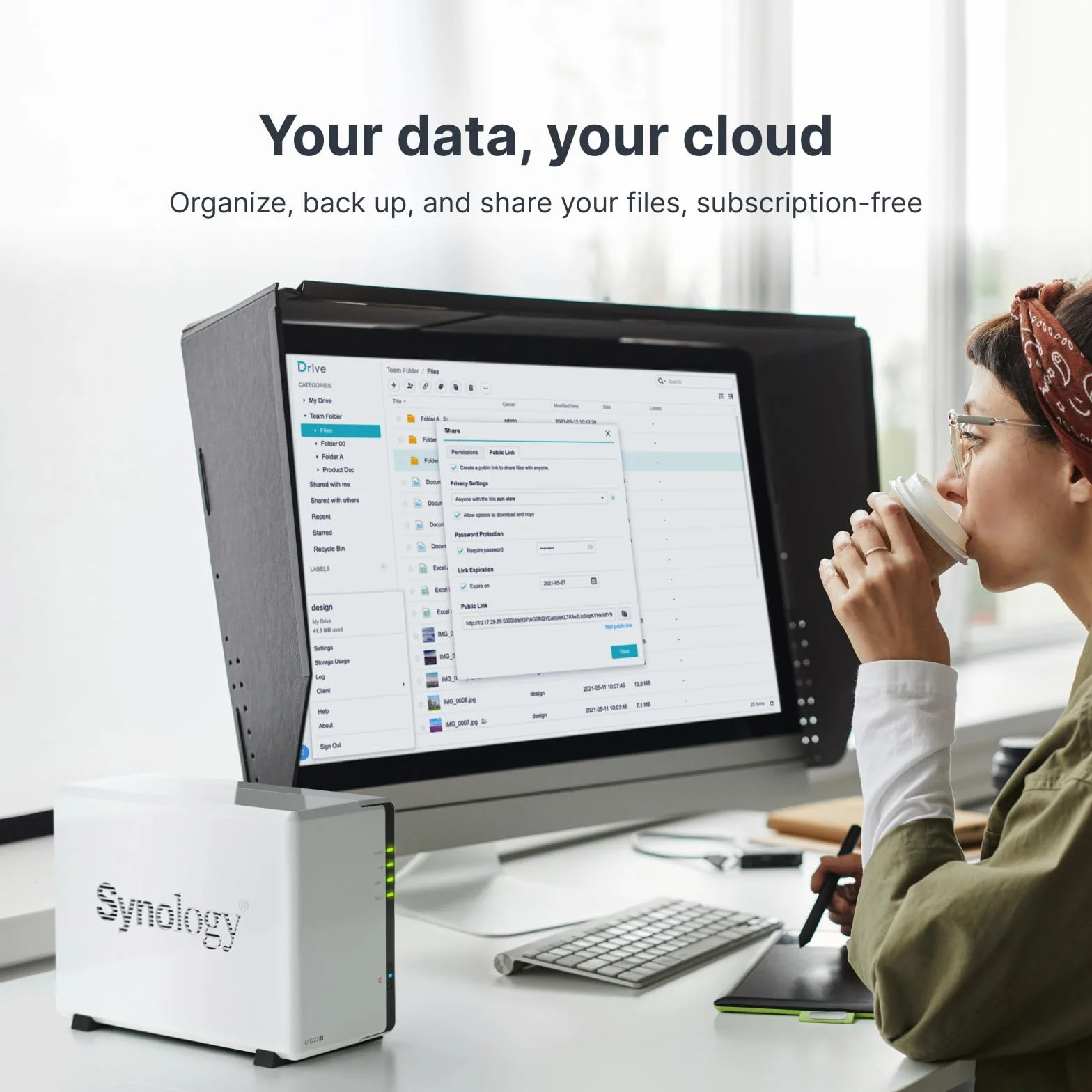 Synology DS223j - Diskstation NAS a 2 alloggiamenti (Realtek RTD1619B 4-Core 1,7 GHz 1 GB DDR4 RAM, 1 porta LAN RJ-45 1GbE), bundle da 8 TB con 2 dischi rigidi NAS IronWolf Seagate da 4 TB