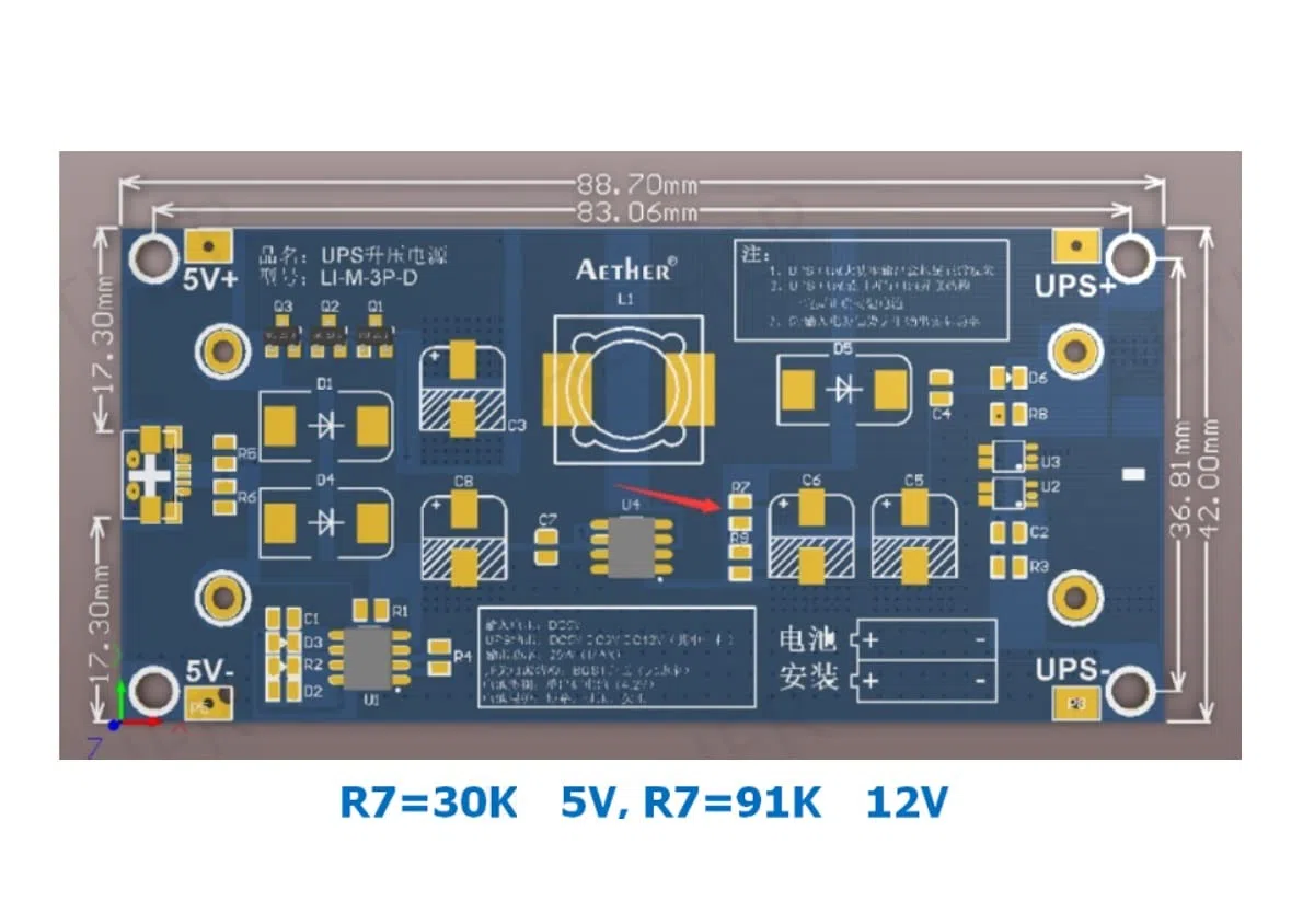 1 pz 5 V 3 A 18650 ups Gruppo di continuità Caricabatteria al Litio Type-C USB