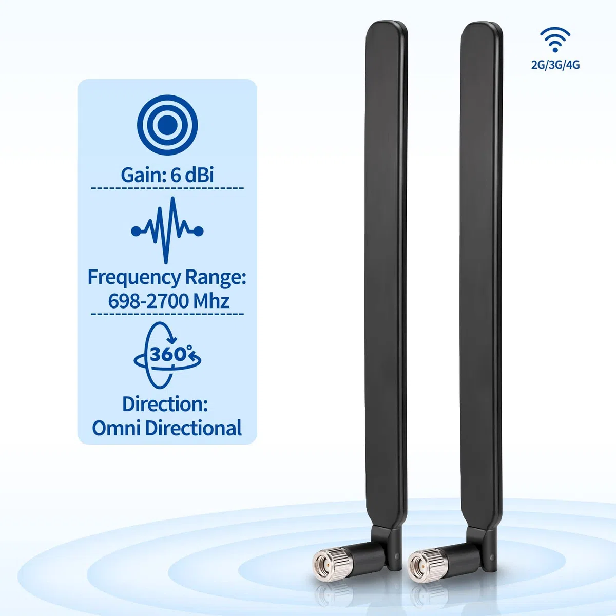 Bingfu Antenna LTE da 4 g, 6 dBi (RP-SMA maschio), compatibile con Spypoint Link Micro Solar EVO Link S Dark Flex Trail Wildlife Caccia Game Cam Telecamera di sicurezza mobile per esterni