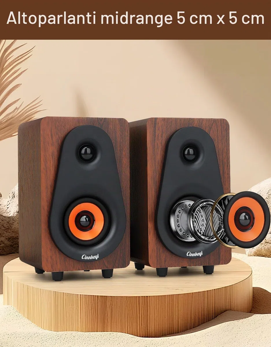 2.1 Altoparlante per computer con subwoofer, altoparlante stereo doppio, Bluetooth/USB Dual Mode, controllo volume, sistema audio desktop per computer portatile/PC