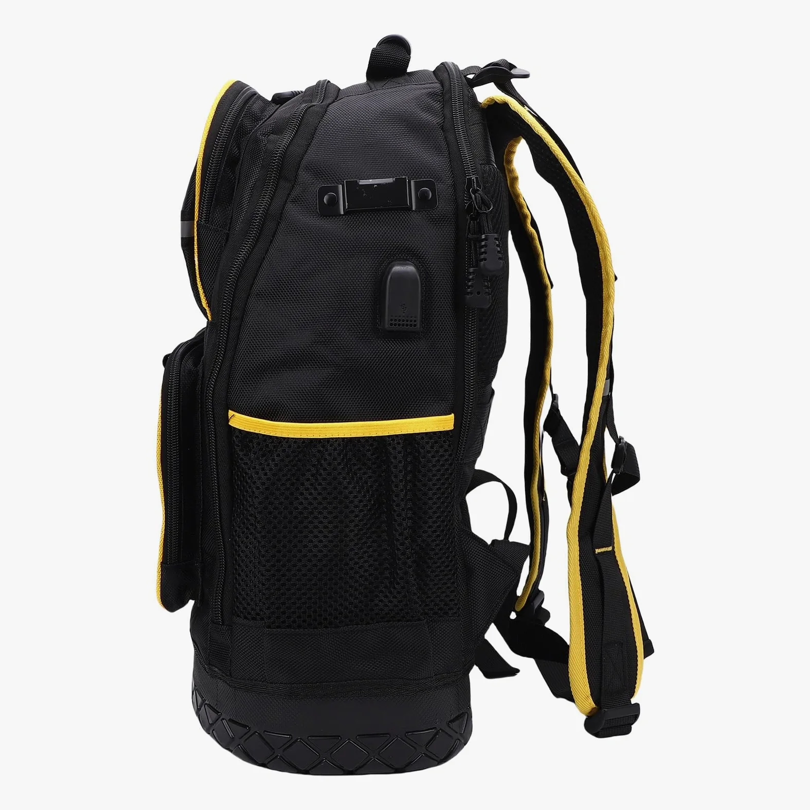 Changor Zaino Portautensili in Tessuto Oxford Resistente con Custodia Imbottita per Laptop, Design con Fondo Rigido per Elettricisti, Spazio per Laptop da 15,6".