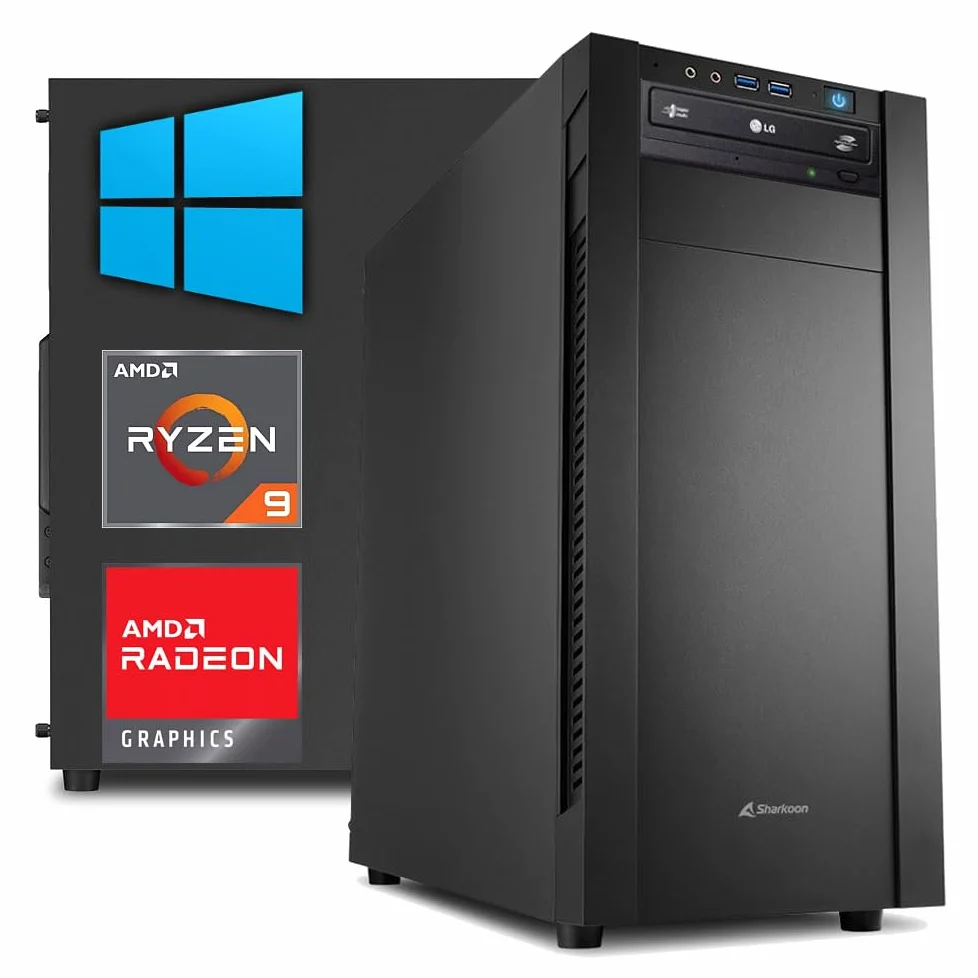 PC Computer AMD Ryzen 9 9950X 16 Core 5,70 Ghz - Ram 32 GB DDR5 - SSD M.2 1 TB - HD 2 TB - Wi-Fi e Bluetooth - Windows 10/11 Pro