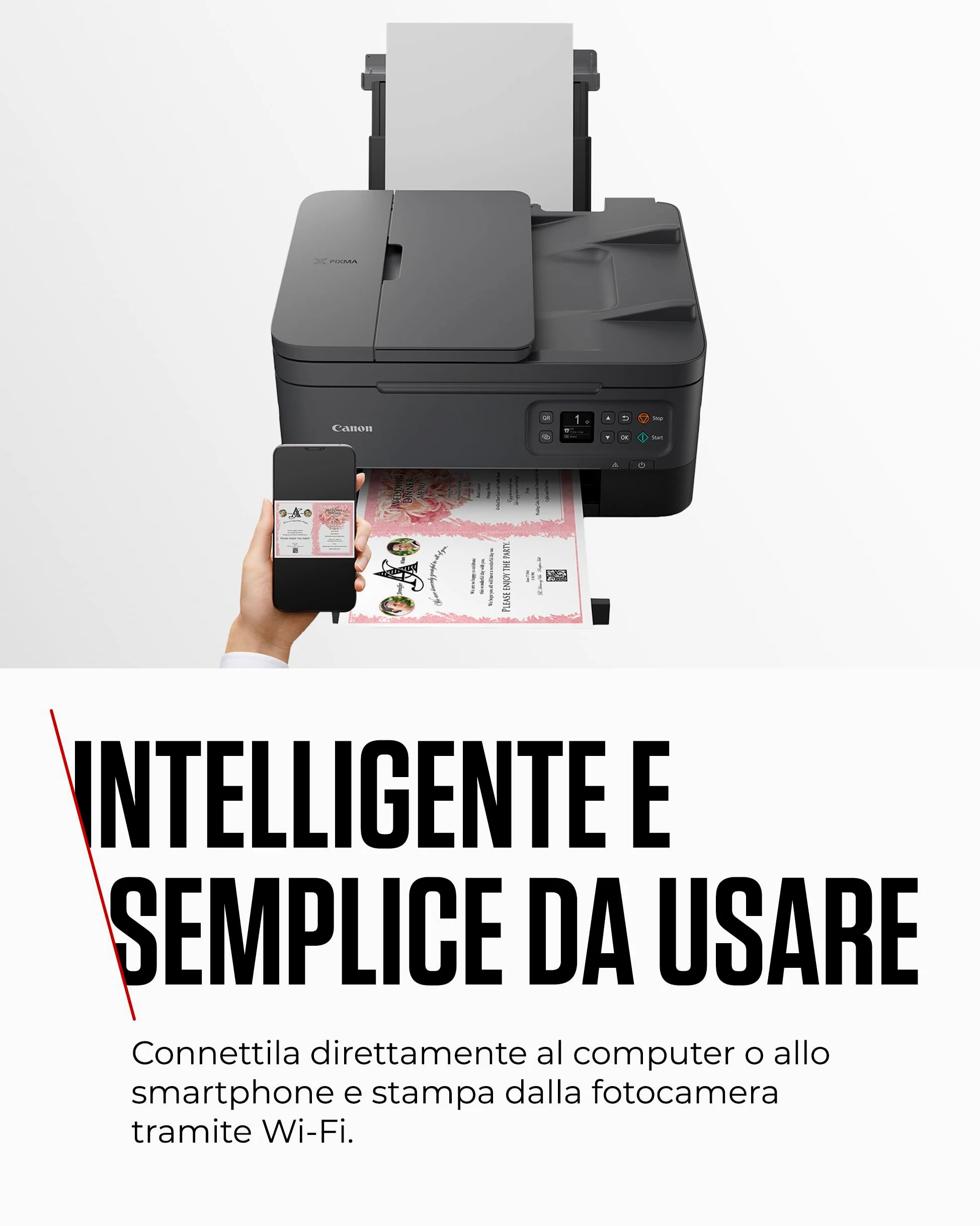 Canon PIXMA TS7450i Stampante Multifunzione Wireless - Stampa a Colori, ADF - Ideale per Casa e Ufficio