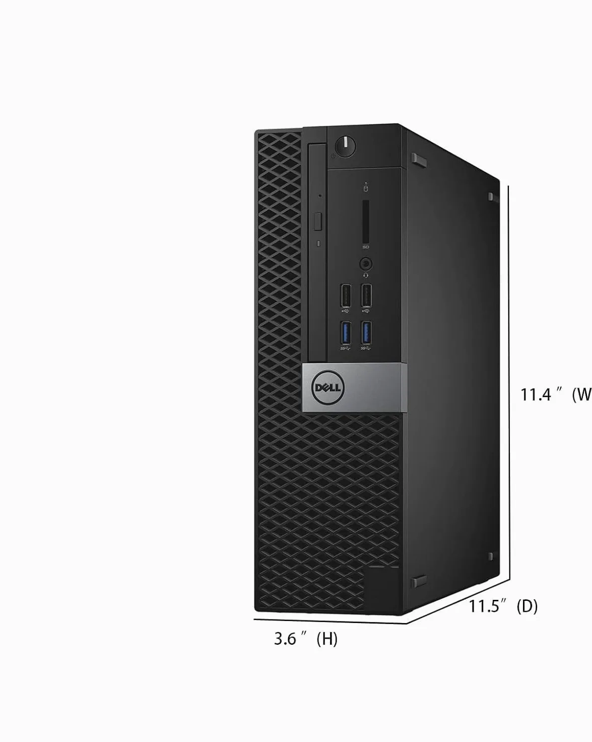Dell Optiplex 3040 SFF Desktop, Intel Core i3-6100, 8 GB di RAM, SSD da 256 GB, Wi-FI, Bluetooth, tastiera QWERTY americana, Windows 11 Pro (ricondizionato)