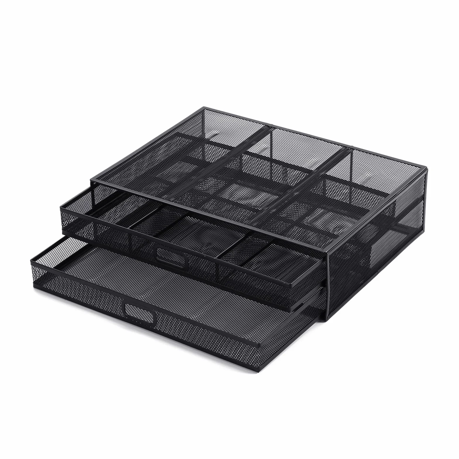 Organizer da scrivania per computer, supporto per monitor, rete metallica, forniture da ufficio per computer portatile, organizer per computer portatili