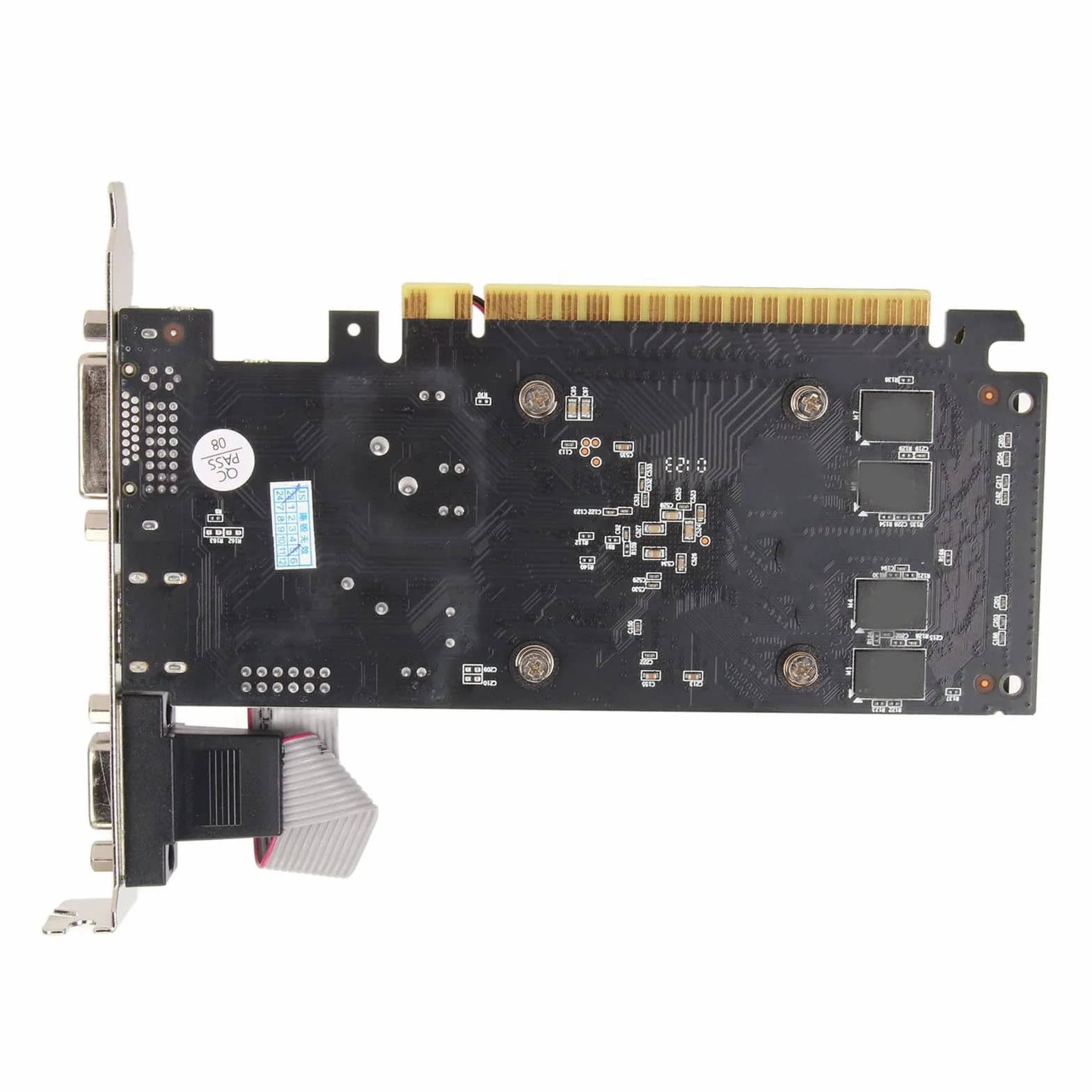 VBESTLIFE Scheda Grafica GT210, Scheda Video Desktop 1G DDR3 64 Bit 589 MHz, Interfaccia Multimediale HD, VGA, DVI, PCIE 2.0 X16, DirectX 10.1