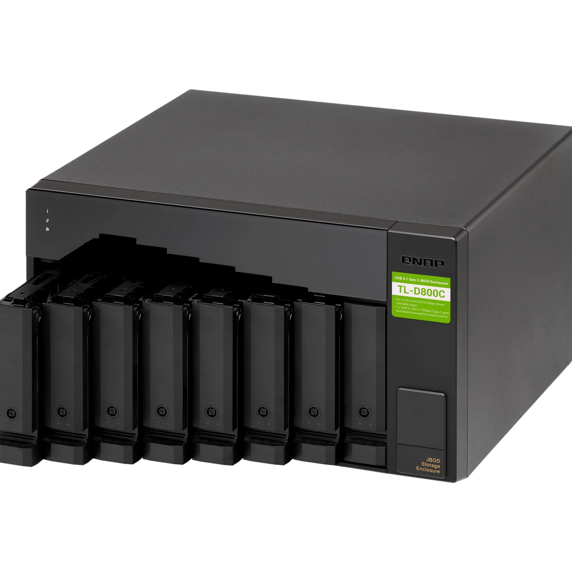Qnap TL-D800c FestplatteN-Array Jbod 8-Bay Sata Usb 3.2 Gen 2 Extern (extern)