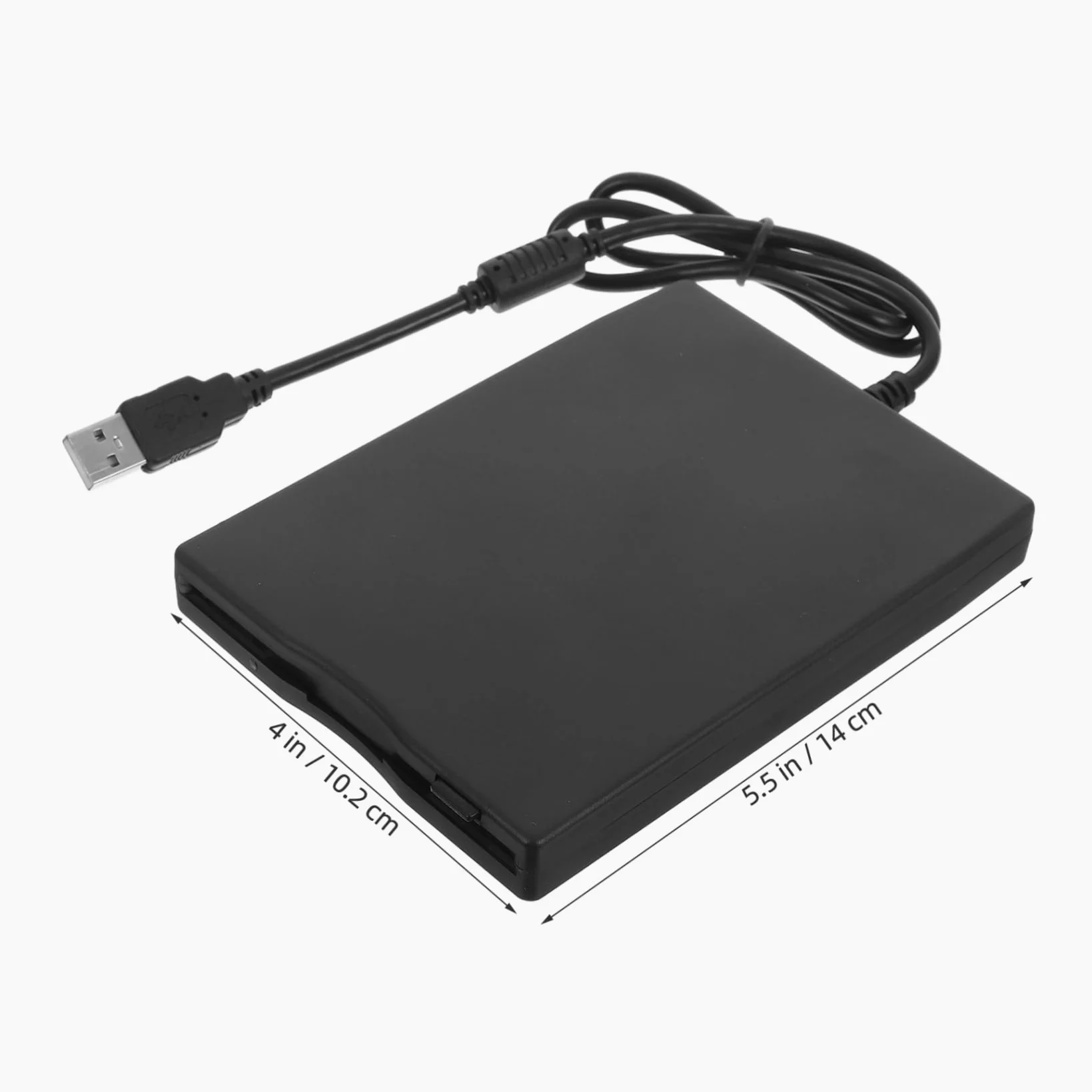 NUOBESTY Lettore di Dischetti Esterno USB 2.0 per Laptop e Desktop, Leggero, Compatibile con Sistemi Operativi, Nero Abs