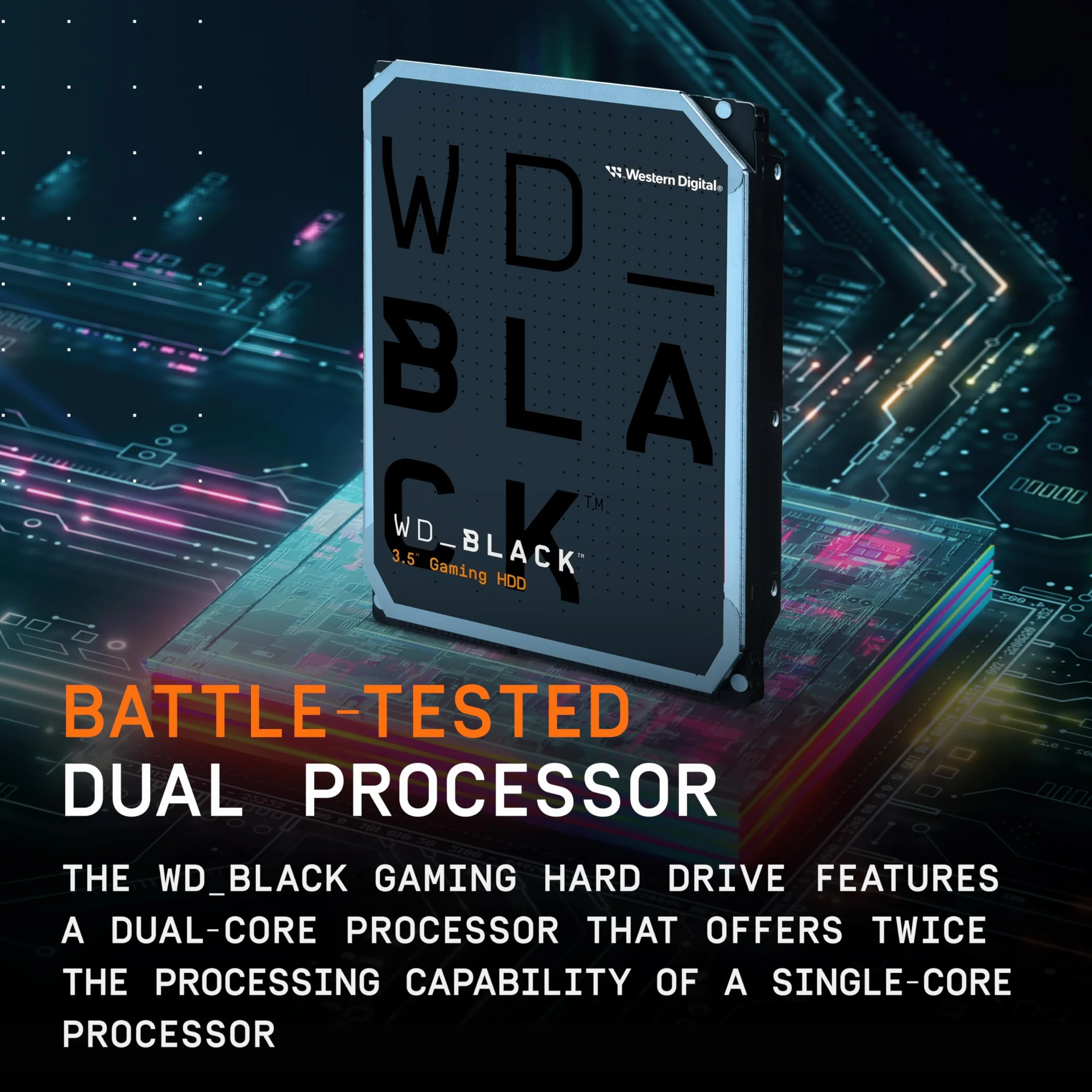 WD_BLACK 2TB Hard Disk Interno 3,5” - ad Alte Prestazioni, 7200 RPM, SATA 6 GB/s, Cache da 64MB