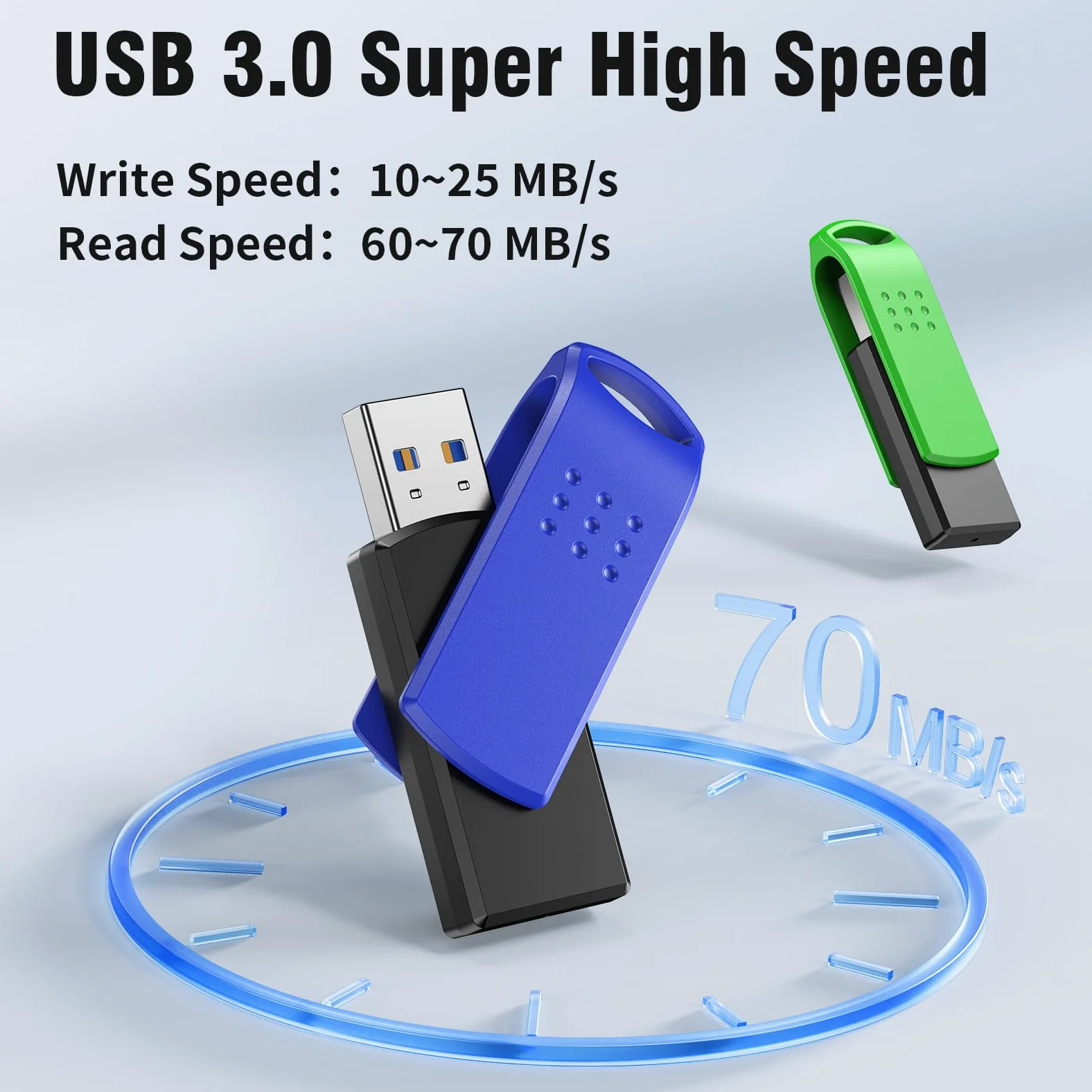 KOOTION Chiavetta USB 64 GB USB 3.0 5 Pezzi Pennetta USB 64GB Piccolo e Leggero Pen Drive 5 Pack Chiavetta 64GB 3.0 Nero Set Penne 64GB Con indicatore LED Para Ordenador/TV/Coche/Player, ect