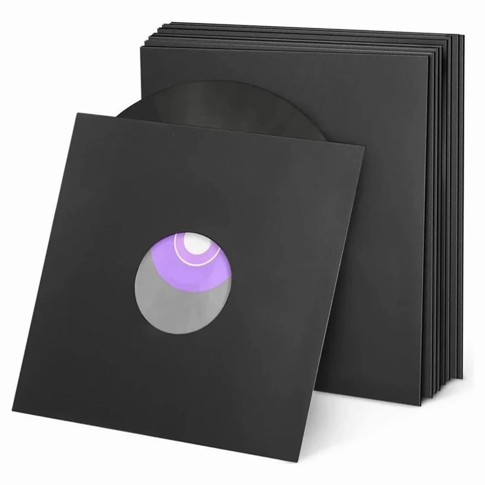 Buste interne in vinile, Buste Interne In Carta Kraft Composita, Coperture Esterne In Cartone, Confezione Da 10 Multicolori 12 Pollici(12in Black Hole)