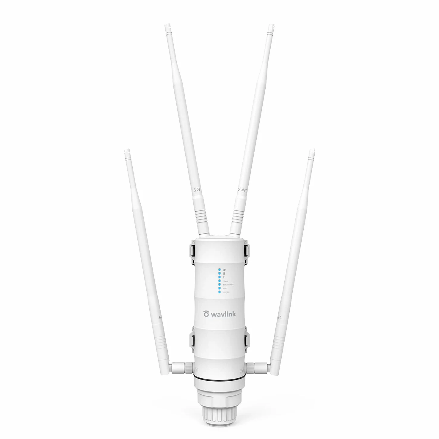 WAVLINK AC1200 Punto di accesso wireless a lungo raggio per esterni, resistente alle intemperie, doppia banda 2,4 + 5 G 1200 Mbps Wi-Fi AP/ripetitore Wi-Fi/Easymesh 3 in 1 con porta Gigabit PoE