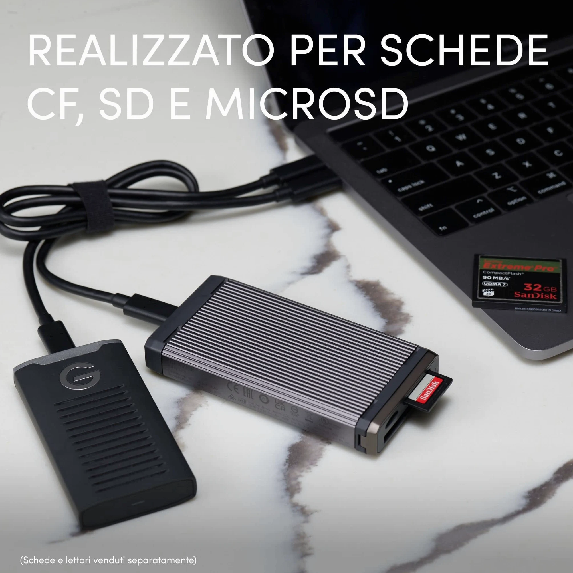 SanDisk Professional PRO-READER Multi-Card con trasferimenti di contenuti multimediali straordinariamente veloci, Nero