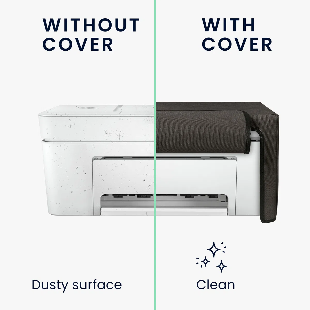 kwmobile Copertina Antipolvere Compatibile con HP DeskJet 4120e / DeskJet 4155e / 4220e - Copri Stampante - Copertura Protettiva - Fodera in grigio scuro