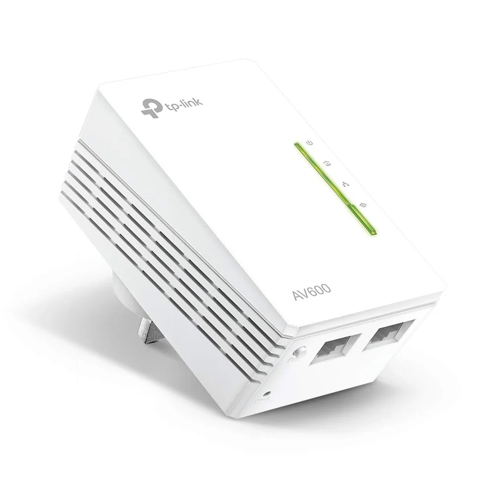 TP-Link TL-WPA4220 2-Port Add-On Powerline Adapter, Range Extender, Broadband/WiFi Extender, WiFi Booster/Hotspot, No Configuration Required, UK Plug