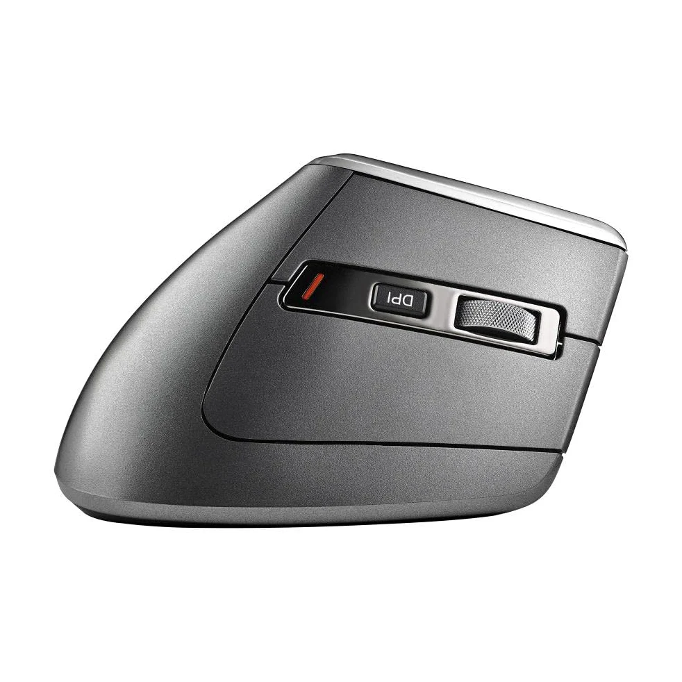 NGS EVO KARMA - Mouse Verticale Ergonomico Senza Fili, Ricaricabile, 5 Pulsanti Silenziosi+Scorrimento, Sensore ottico: 800/1200/1600/3200 DPI, 2.4GHz USB + Bluetooth 3.0 + Bluetooth 5.0, Plug&Play