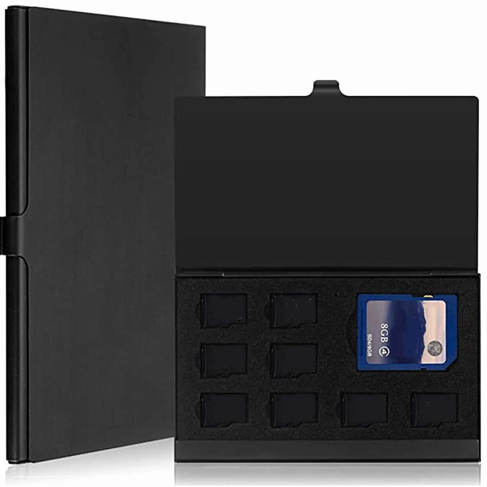 Custodia per Scheda SIM in Alluminio Antiurto, Portafoglio per Scheda di Memoria con 4 SIM + 12 Nano + 4 SIM + 1 Slot Pin, Leggera