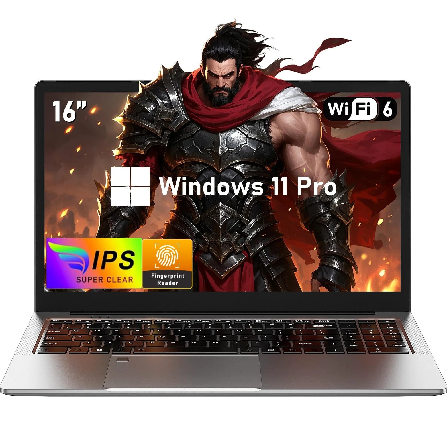 NAIKLULU Computer portatile da gioco 2025 da 16 pollici con processore R-7 5825U, 16 GB DDR4, 1T SSD, display FHD 1920 x 1080P, Windows 11 PRO, WiFi 6, tastiera retroilluminata HDMI, per studenti