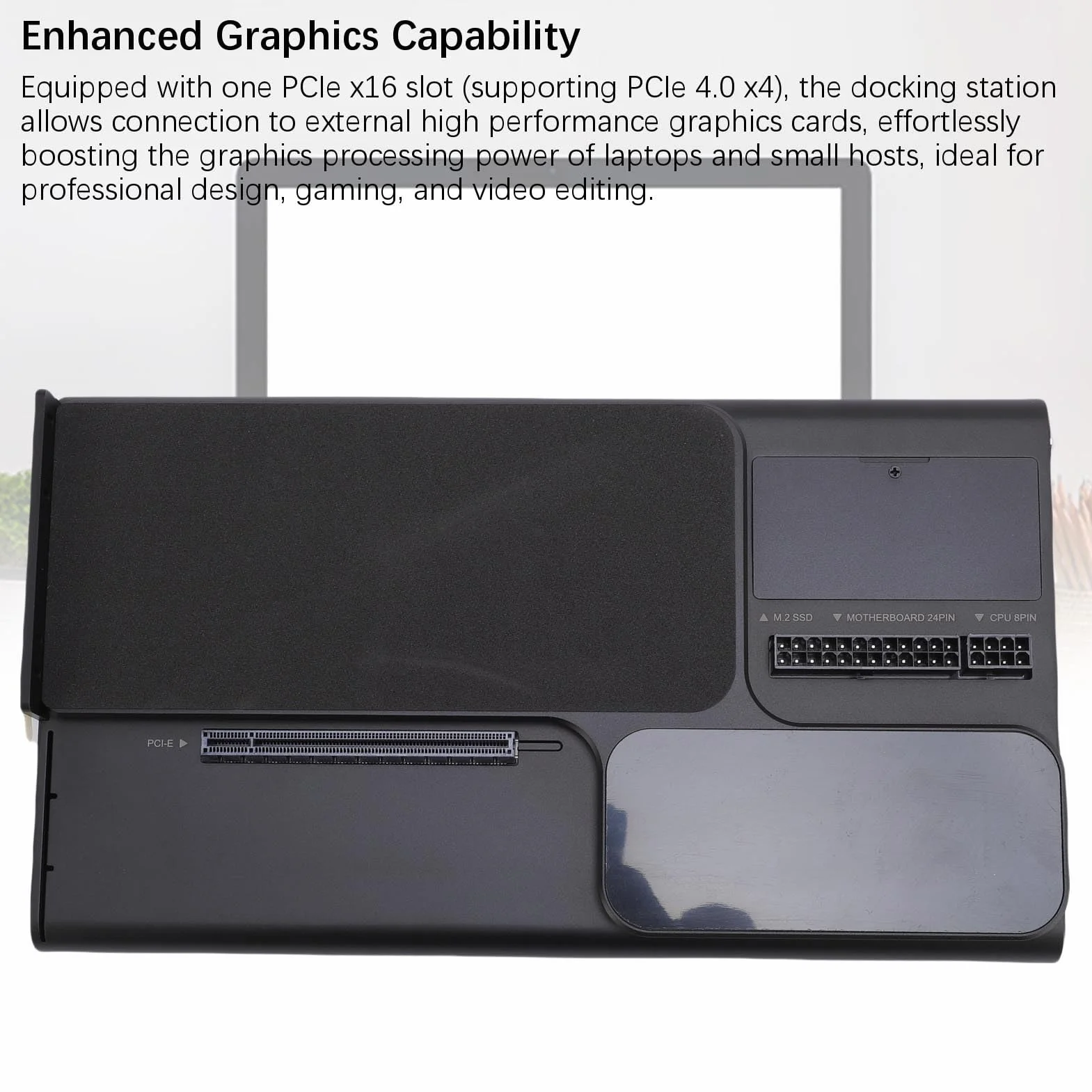 XUMIUZIY Custodia GPU PCIe 4.0 X4 |Docking Station PD 5 da 140 W per Scheda Grafica con Ethernet 2,5G