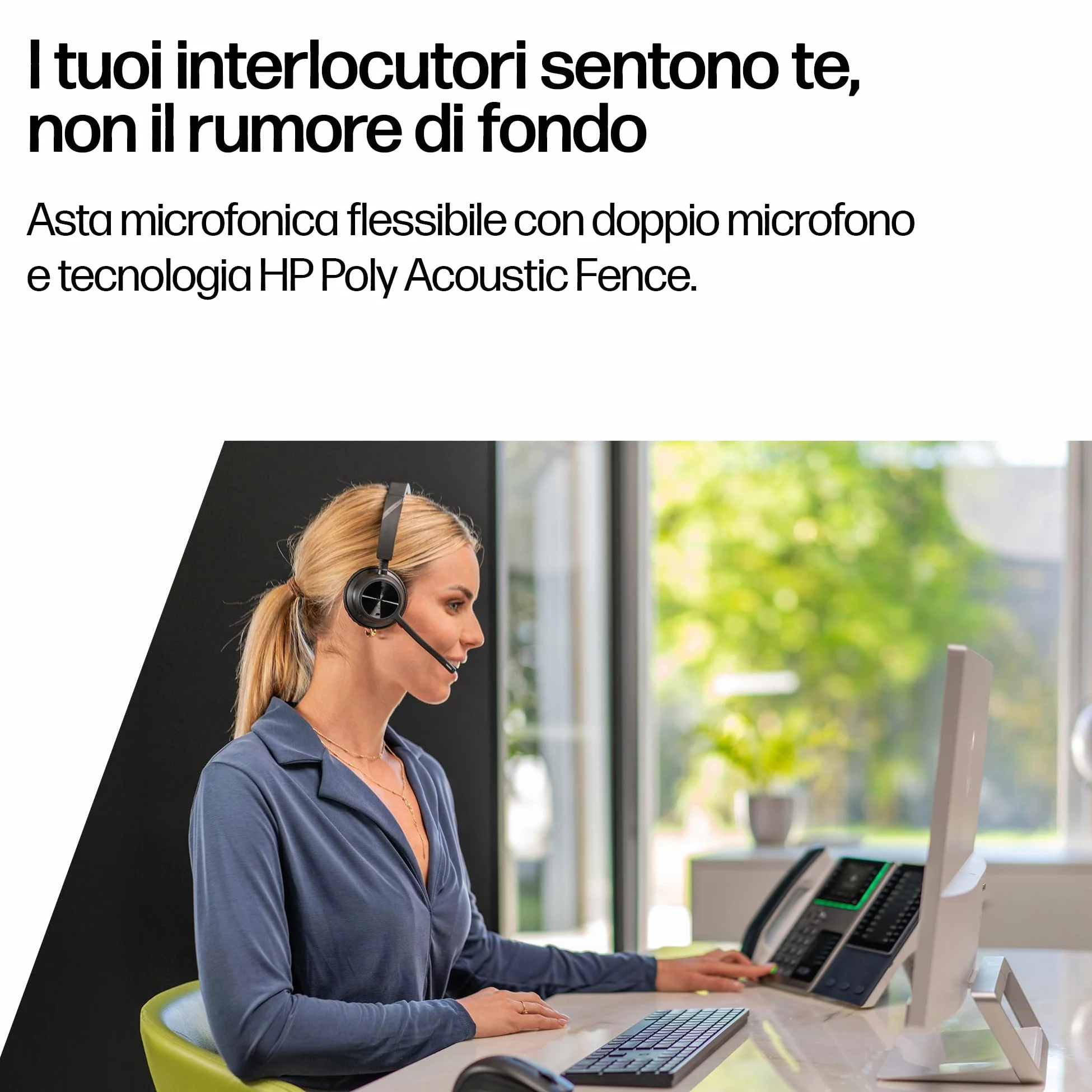 Poly Voyager 4310 UC, Cuffia Monoaurale Senza Filo, Connessione Bluetooth e Dongle USB-C BT700, Cuscinetto in Similpelle, Autonomia 24 Ore, Base per Ricarica, Compatibile con Windows 10 e macOS, Nero