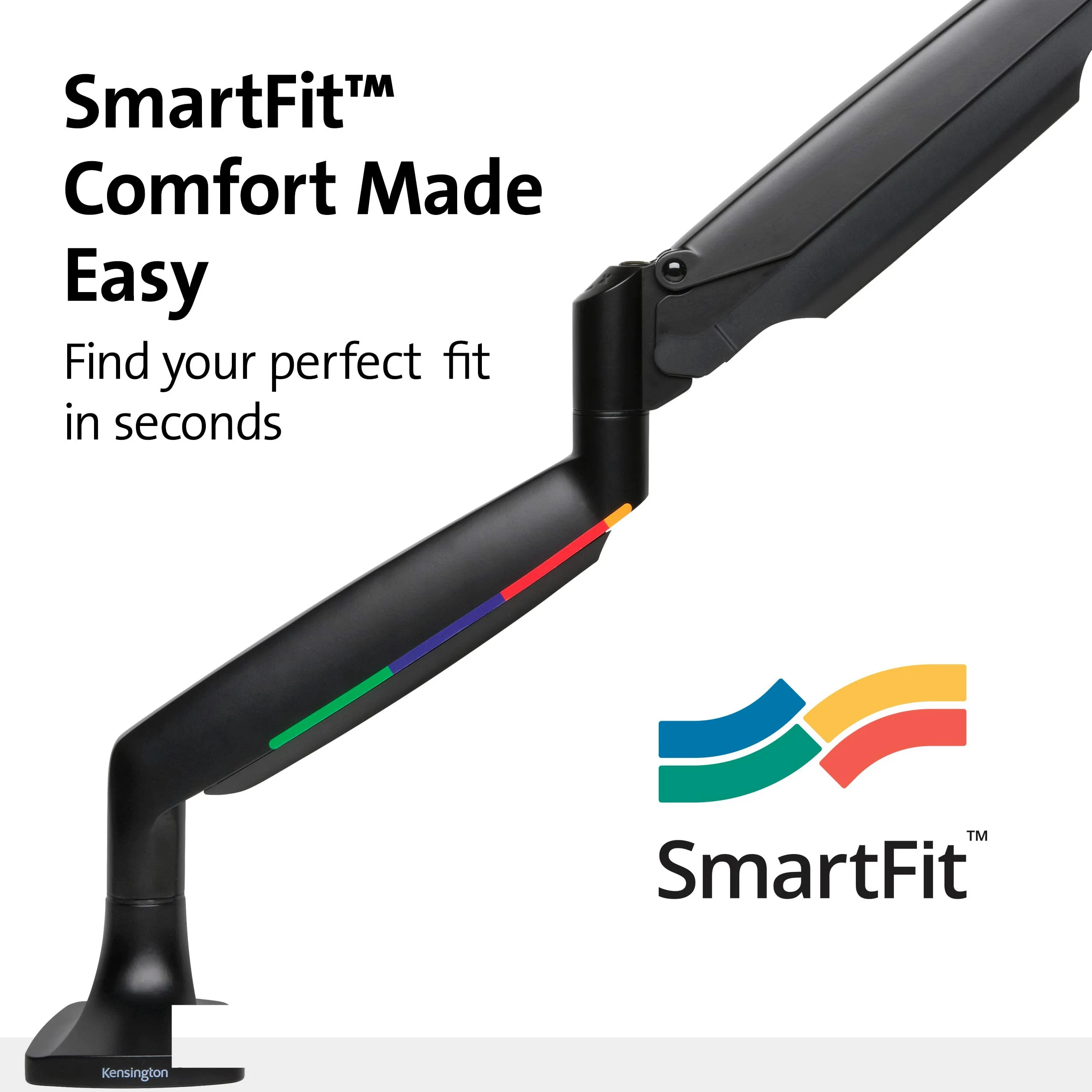 Kensington Braccio per Monitor Singolo con Piastra Vesa, Altezza Regolabile One-Touch, per l'Home Office, Molla a Gas Integrata, Nero (K59600WW)