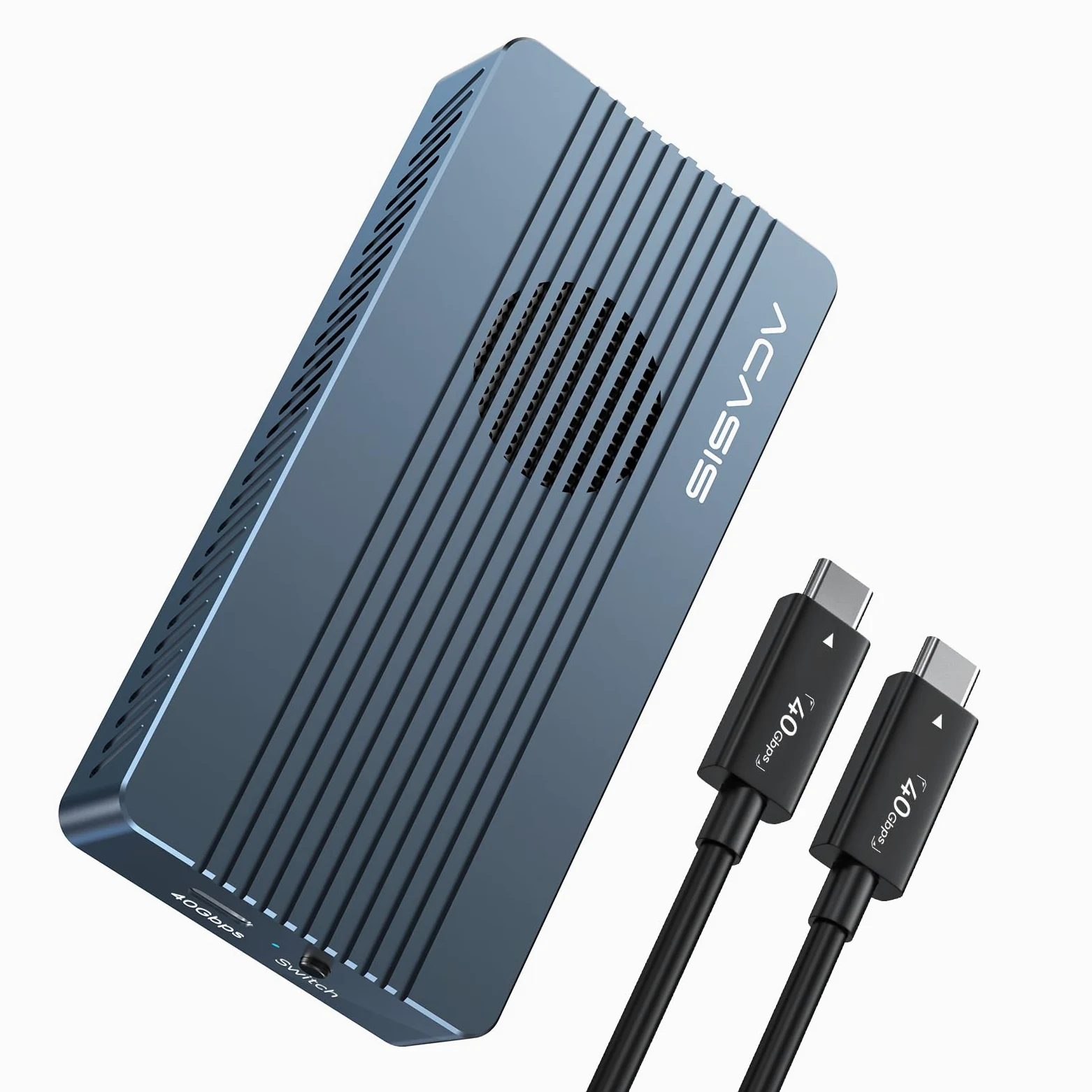 ACASIS Case M.2 NVMe 40Gbps con Ventola – Enclosure SSD Esterno Thunderbolt 4 / 3 USB4/3.2/3.1/3.0, Installazione Senza Attrezzi, per Dischi 2280/2260/2242/2230, Compatibile Mac M1/M2, iPad Pro e PC