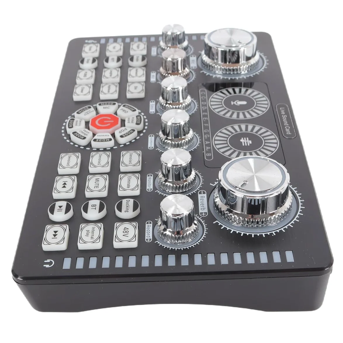 Alide Scheda audio Q7 Live, alimentazione Phantom a 48 V, riduzione del rumore di terza marcia per streaming live, podcast, voice over, canto, PC, smartphone