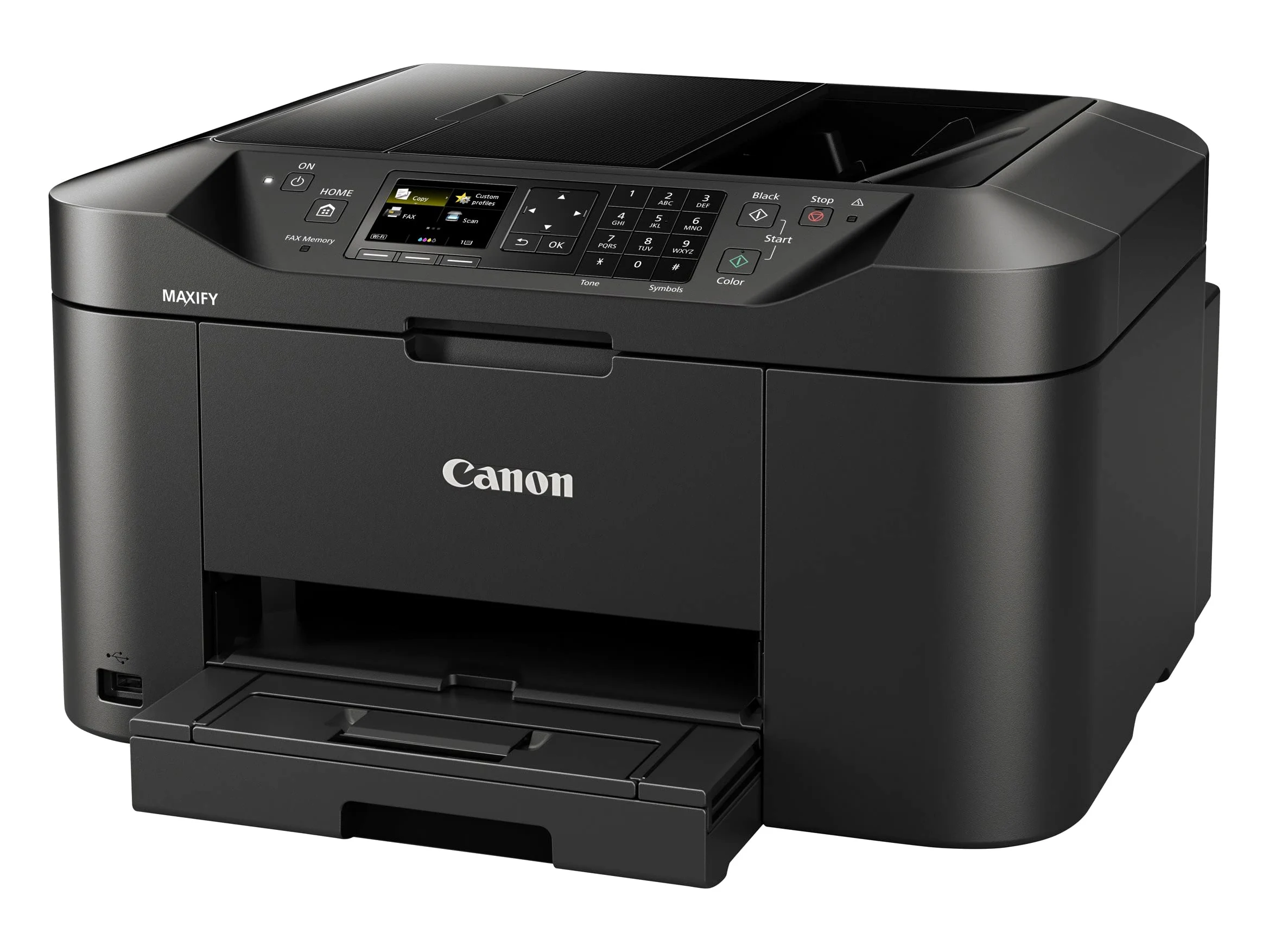 Canon Maxif MB2150 Stampante Multifunzione Inkjet, 19 ipm in Bianco e Nero, 13 ipm a Colori, 600 x 1200 dpi, Nero/Antracite
