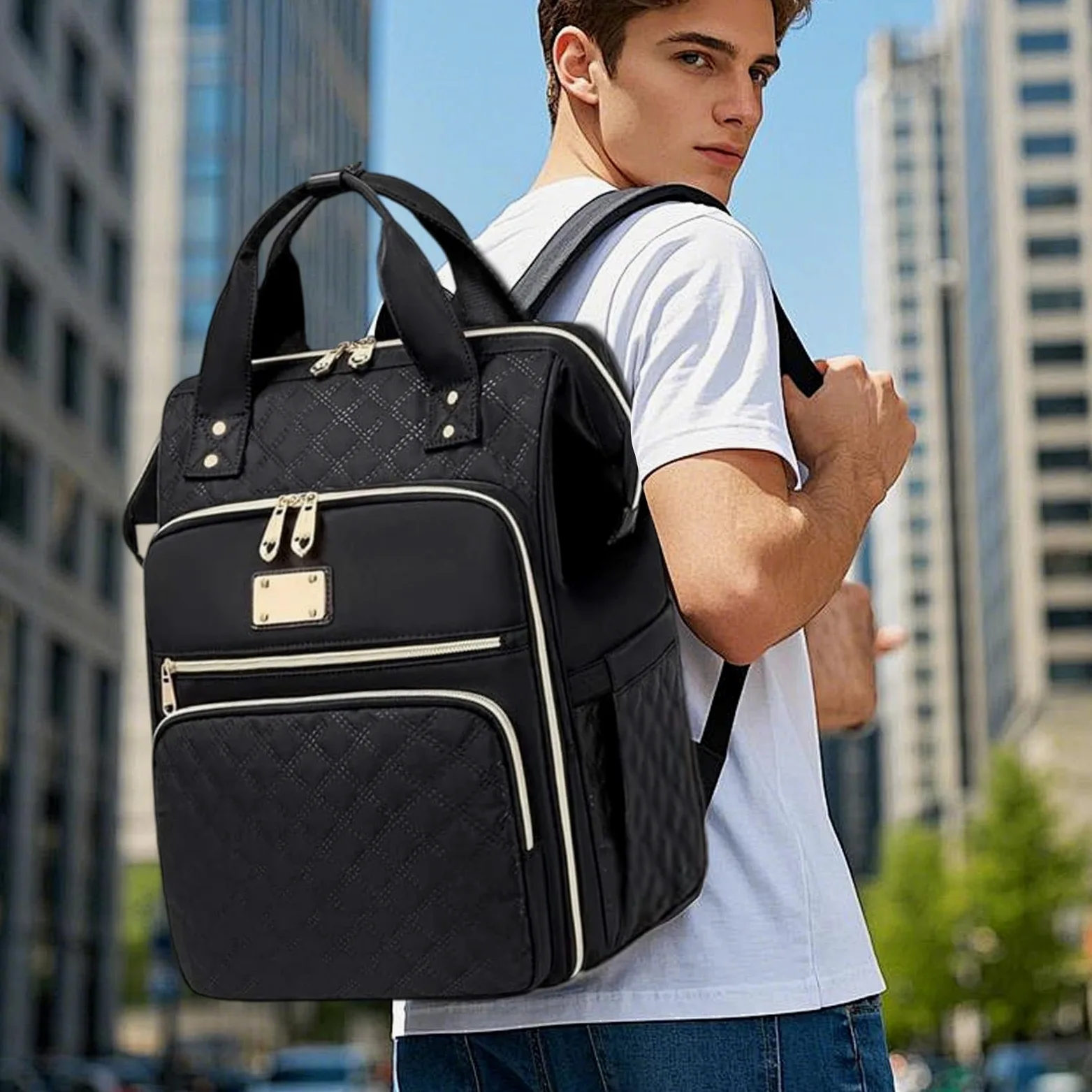 Zaino termico per pasti, alla , per laptop, organizer per alimenti per la | giornata di lavoro, borsa da viaggio per esterni, borsa termica per il pranzo